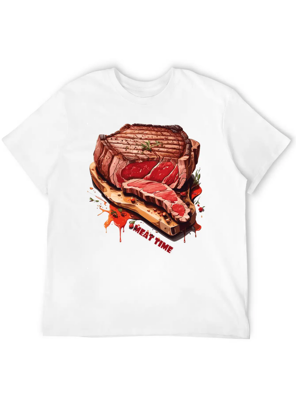 A Piece Of Meat Design Unisex Casual T-Shirt – Clean Design For Daily Comfort