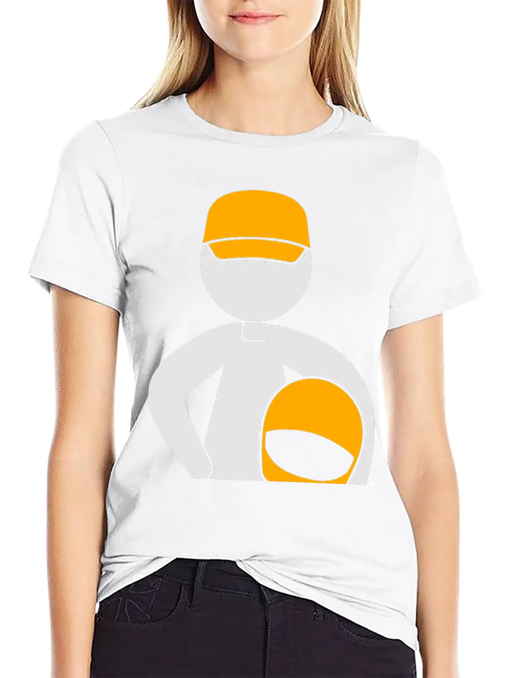 A Racer With Helmet Casual Graphic T-Shirt – Simple And Comfortable Daily Wear