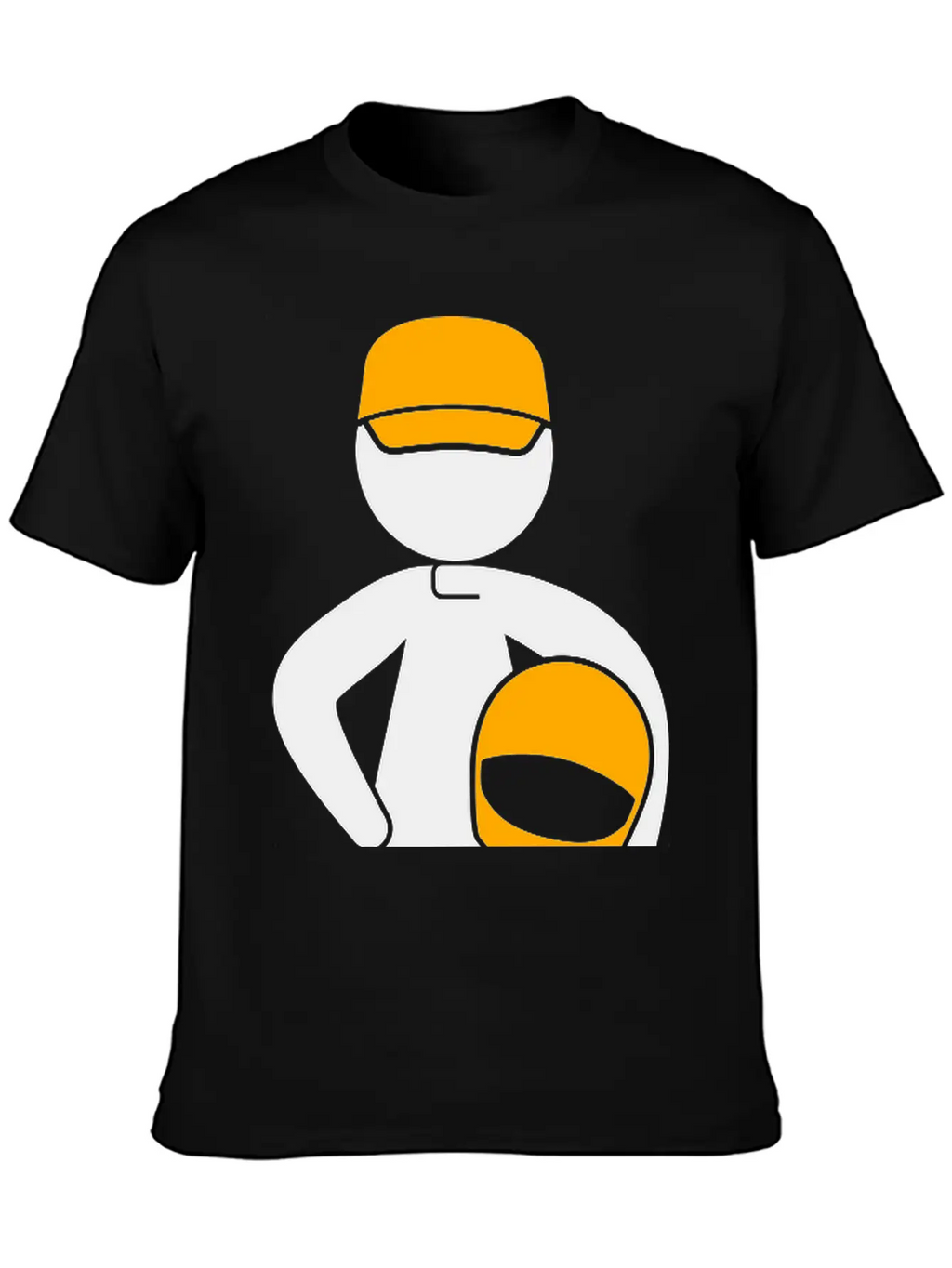 A Racer With Helmet Casual Graphic T-Shirt – Simple And Comfortable Daily Wear