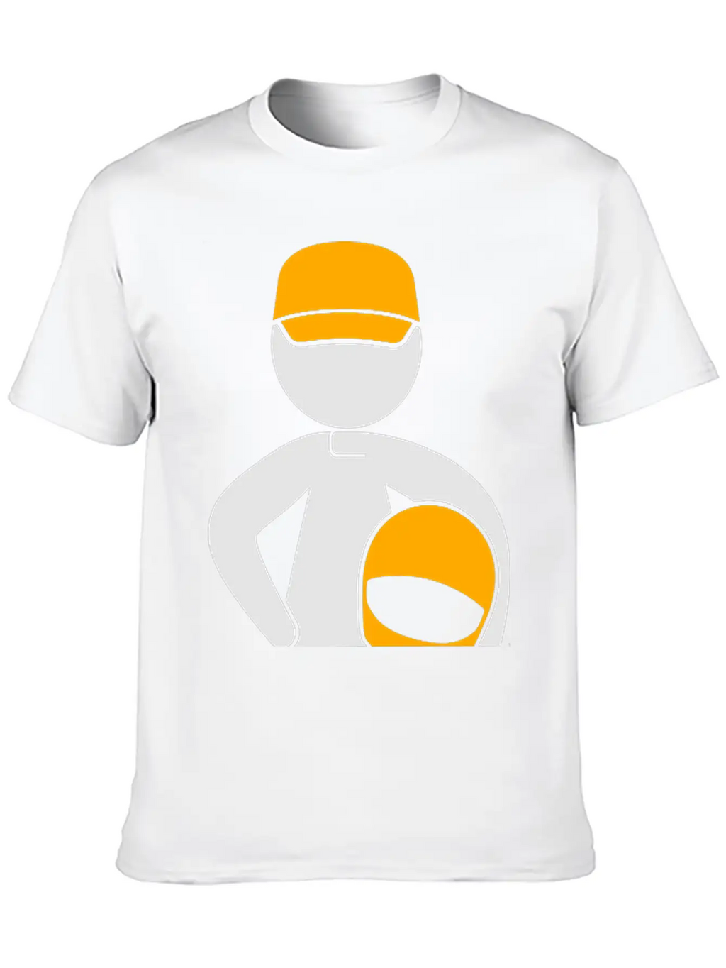 A Racer With Helmet Casual Graphic T-Shirt – Simple And Comfortable Daily Wear