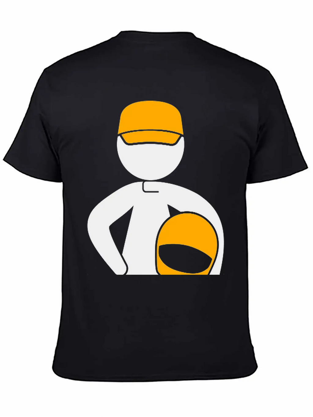 A Racer With Helmet Casual Graphic T-Shirt – Simple And Comfortable Daily Wear