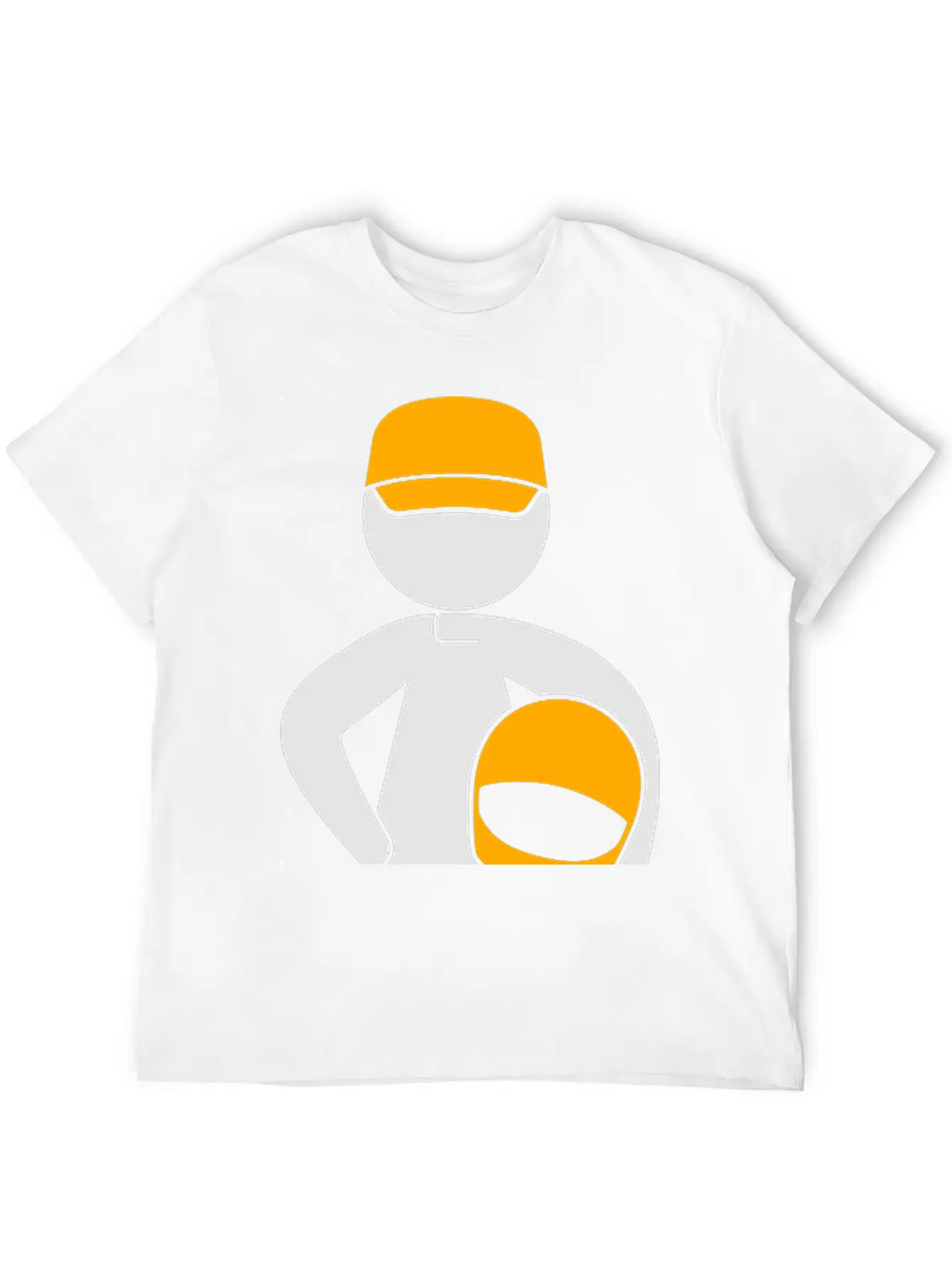 A Racer With Helmet Casual Graphic T-Shirt – Simple And Comfortable Daily Wear