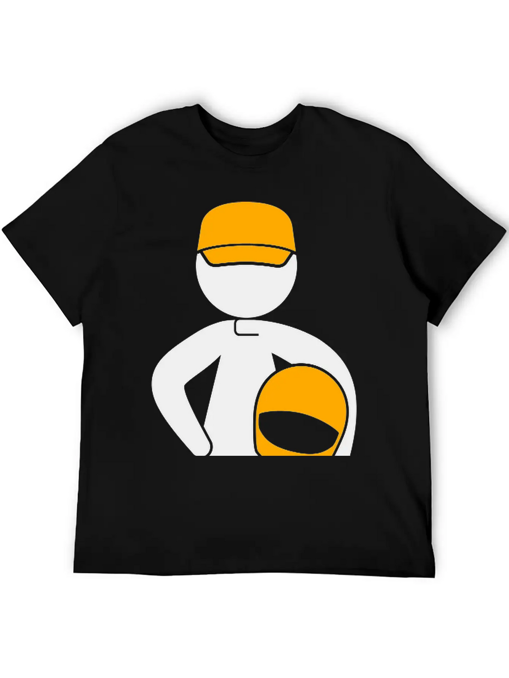 A Racer With Helmet Casual Graphic T-Shirt – Simple And Comfortable Daily Wear