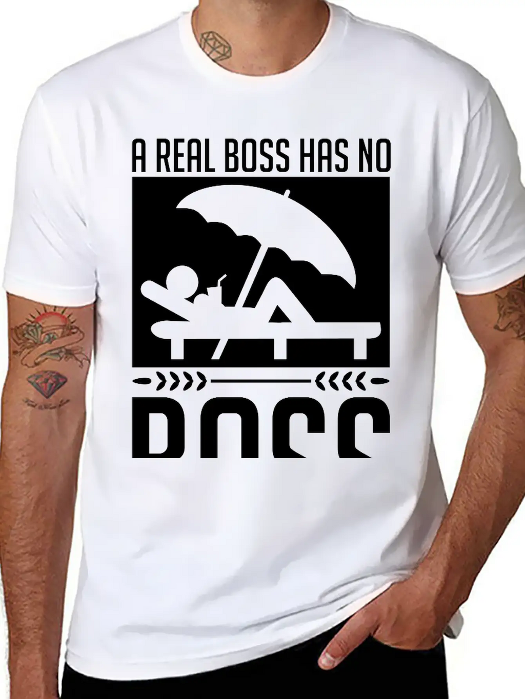 A_real_boss_has_no_boss_be1 Unisex Casual T-Shirt – Clean Design For Daily Comfort