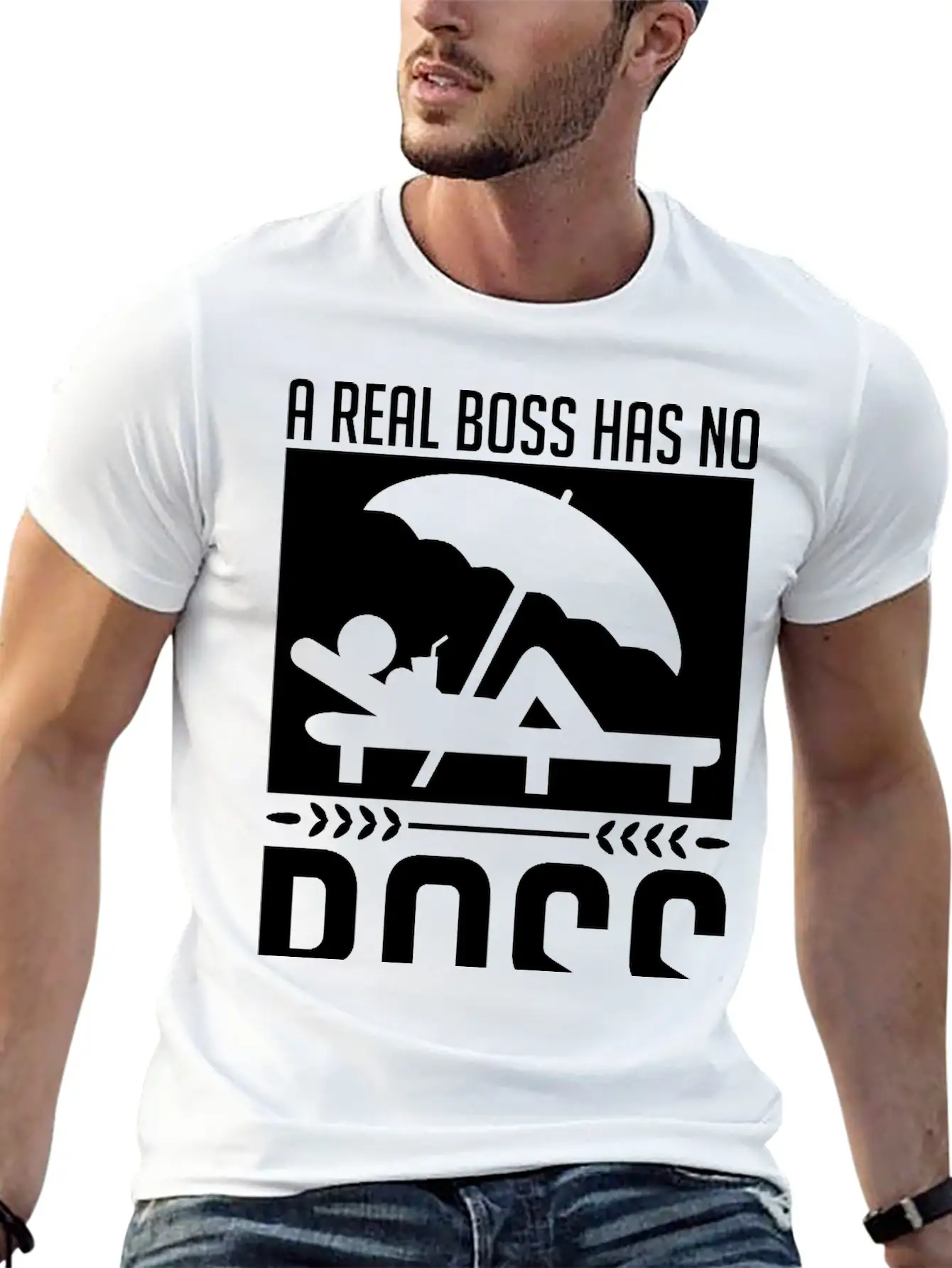 A_real_boss_has_no_boss_be1 Unisex Casual T-Shirt – Clean Design For Daily Comfort