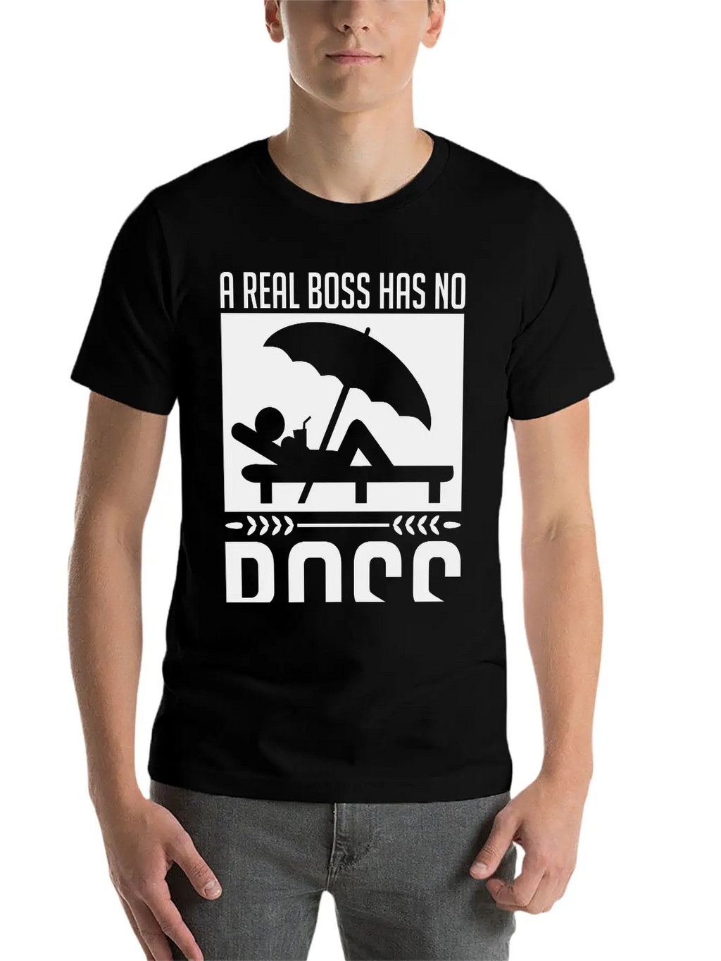 A_real_boss_has_no_boss_be1 Unisex Casual T-Shirt – Clean Design For Daily Comfort