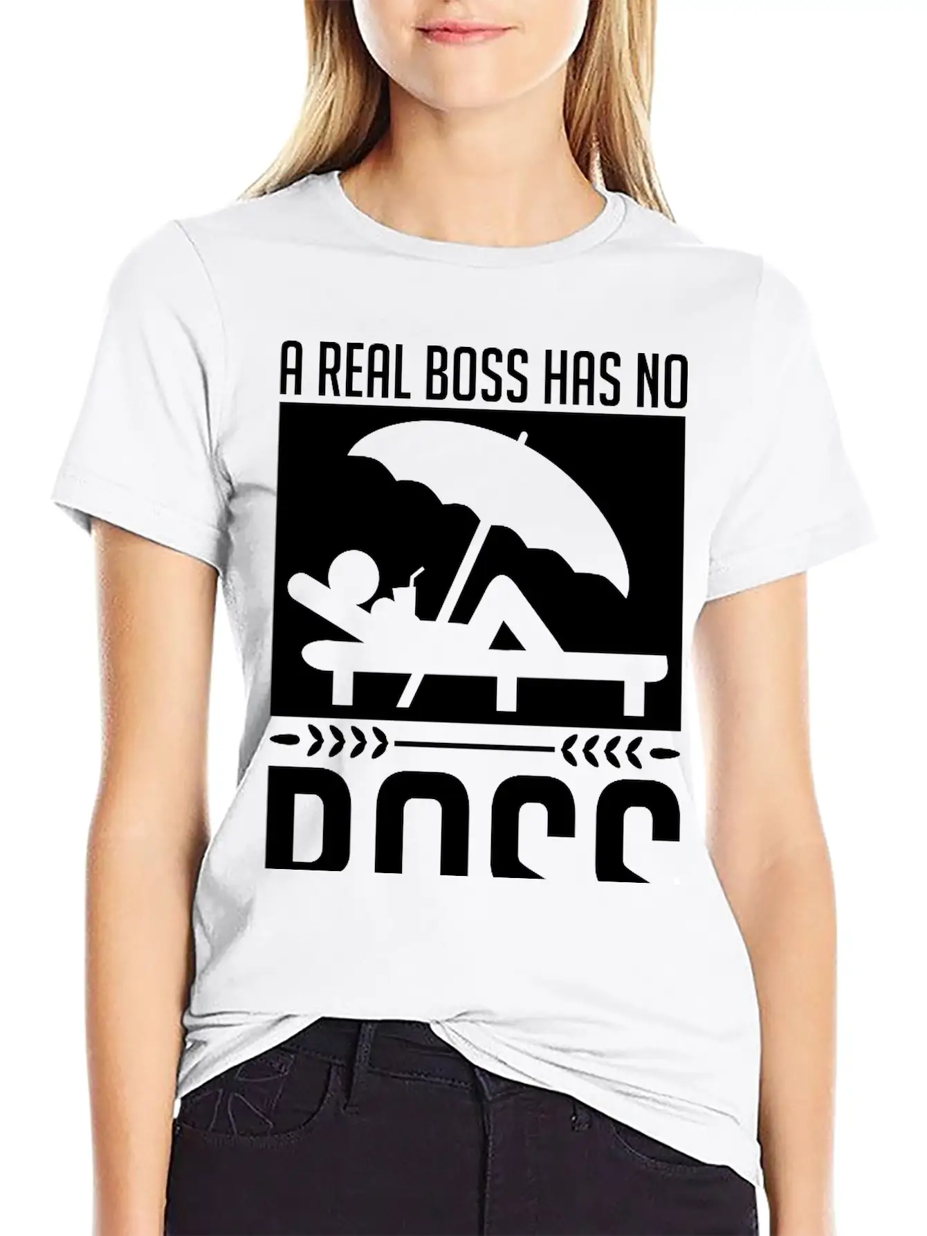A_real_boss_has_no_boss_be1 Unisex Casual T-Shirt – Clean Design For Daily Comfort