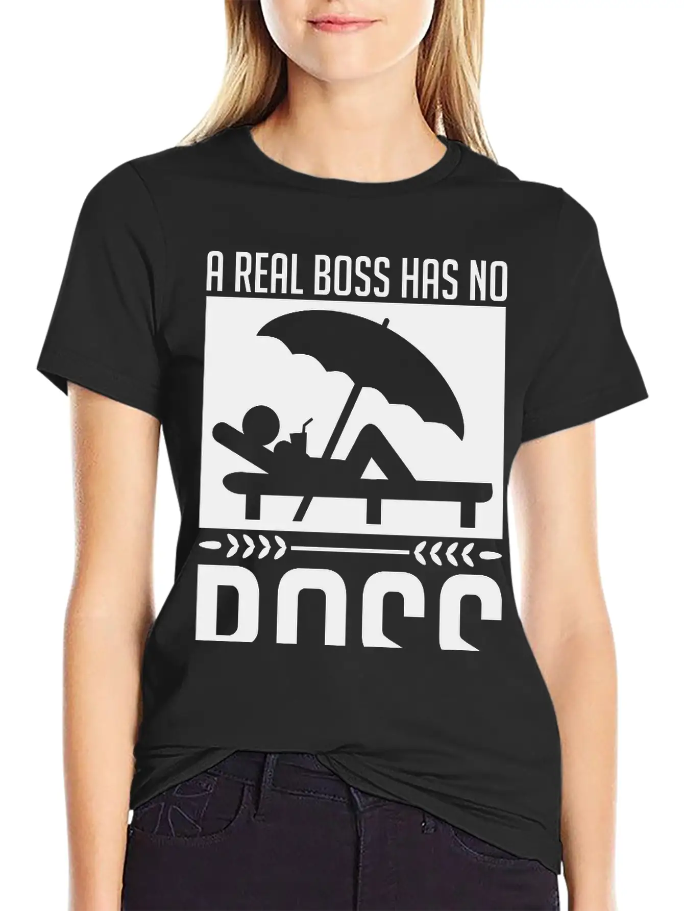 A_real_boss_has_no_boss_be1 Unisex Casual T-Shirt – Clean Design For Daily Comfort