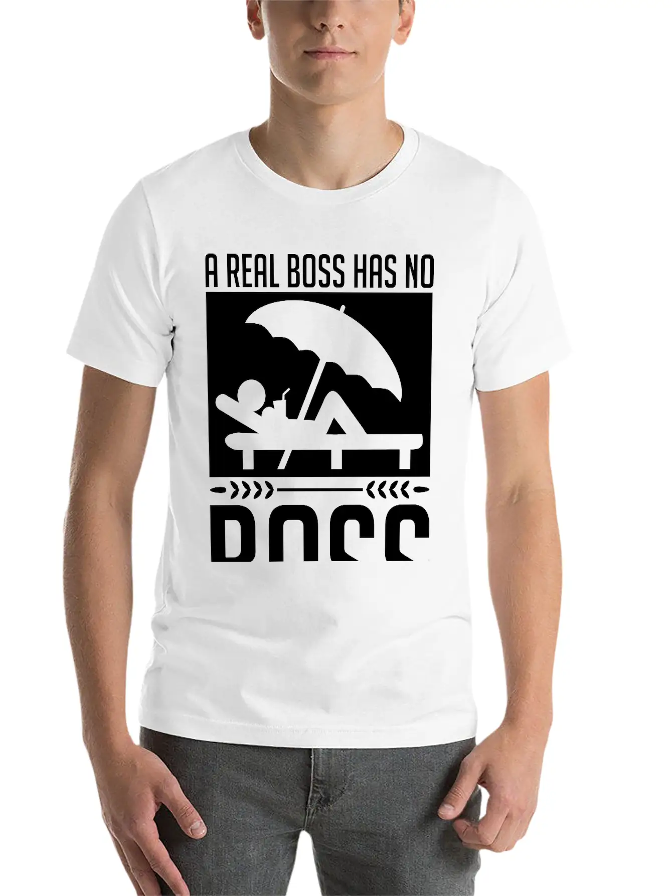 A_real_boss_has_no_boss_be1 Unisex Casual T-Shirt – Clean Design For Daily Comfort