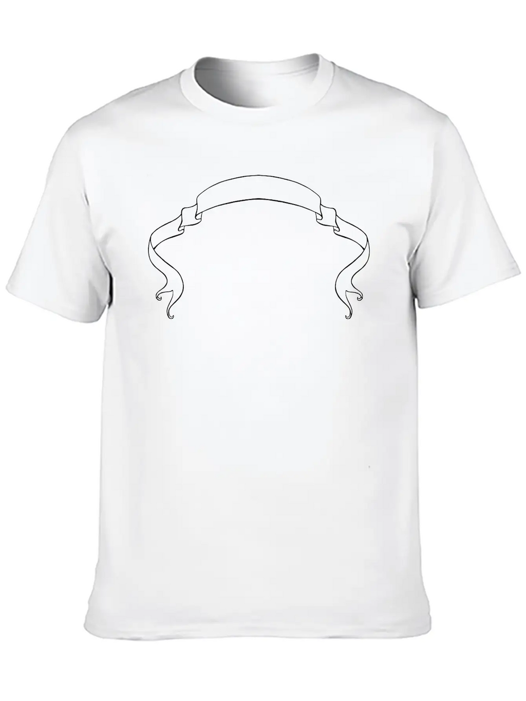 A Ribbon Banner Unisex Short Sleeve Soft Cotton T-Shirt – Casual Everyday Wear