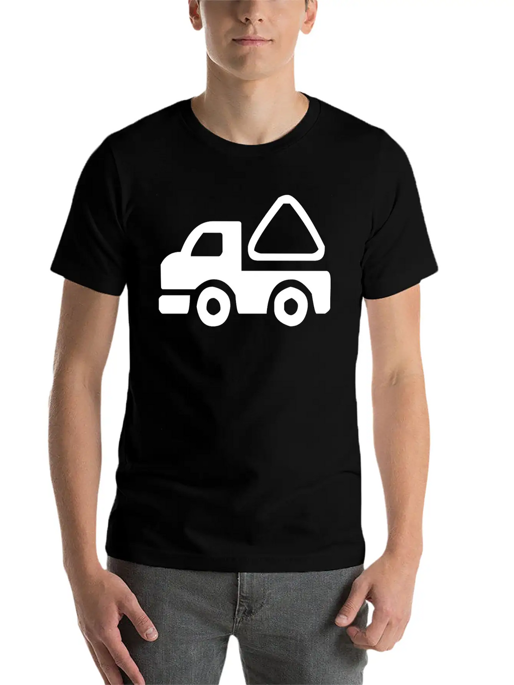 A Small Construction Truck Casual Graphic T-Shirt – Simple And Comfortable Daily Wear