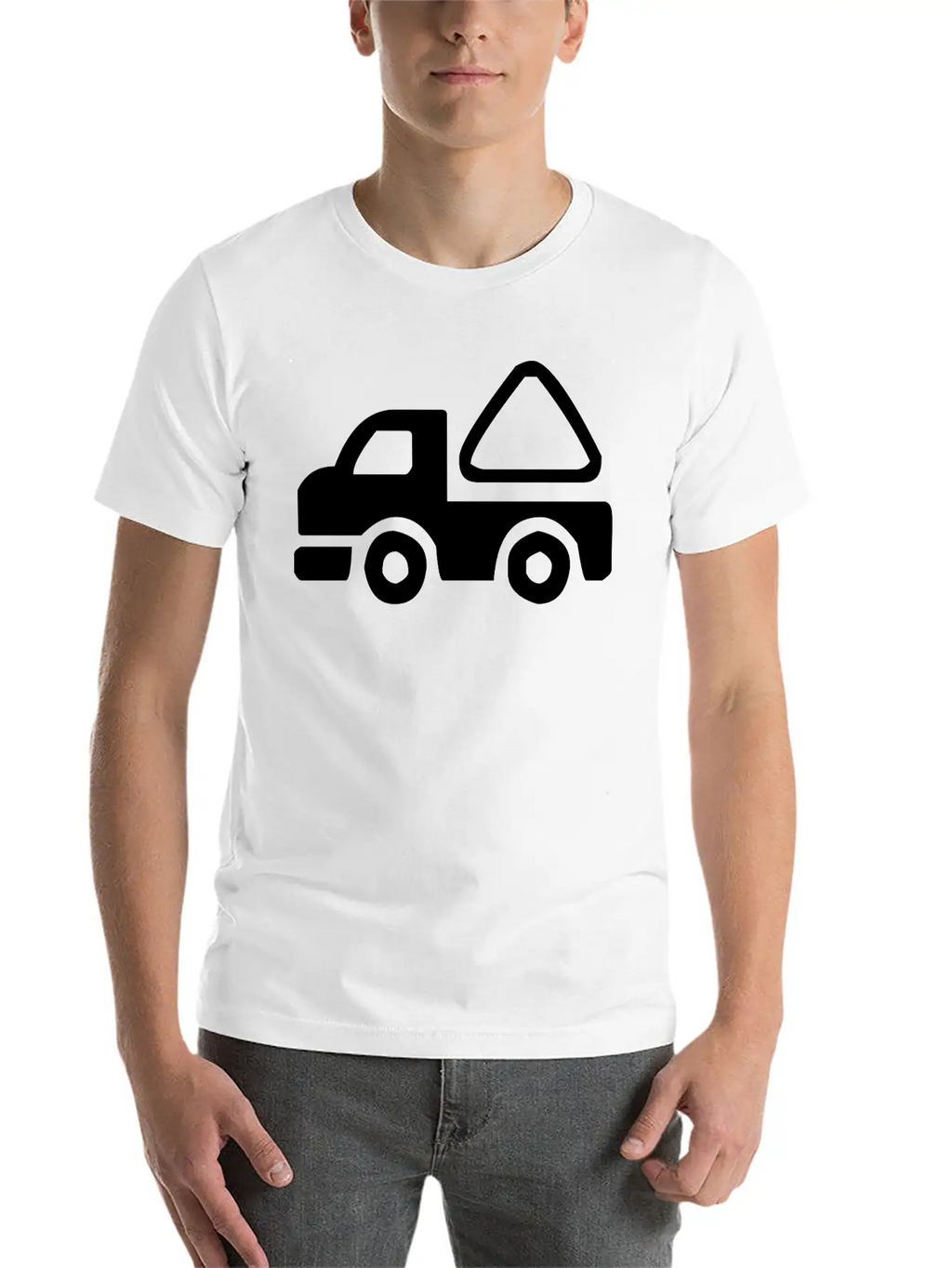 A Small Construction Truck Casual Graphic T-Shirt – Simple And Comfortable Daily Wear