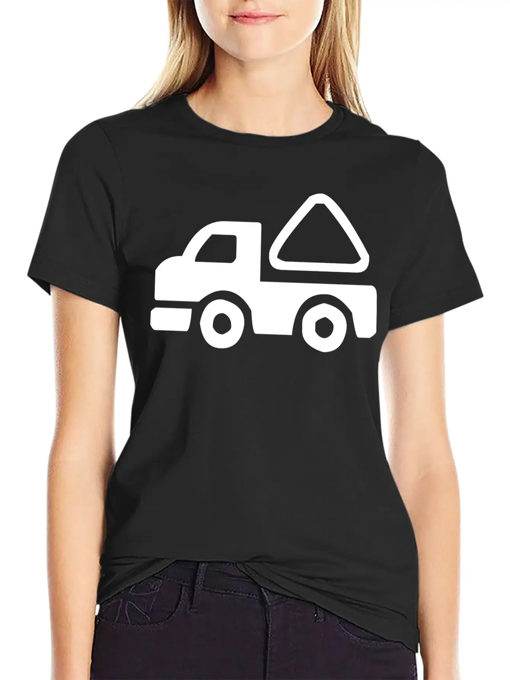 A Small Construction Truck Casual Graphic T-Shirt – Simple And Comfortable Daily Wear