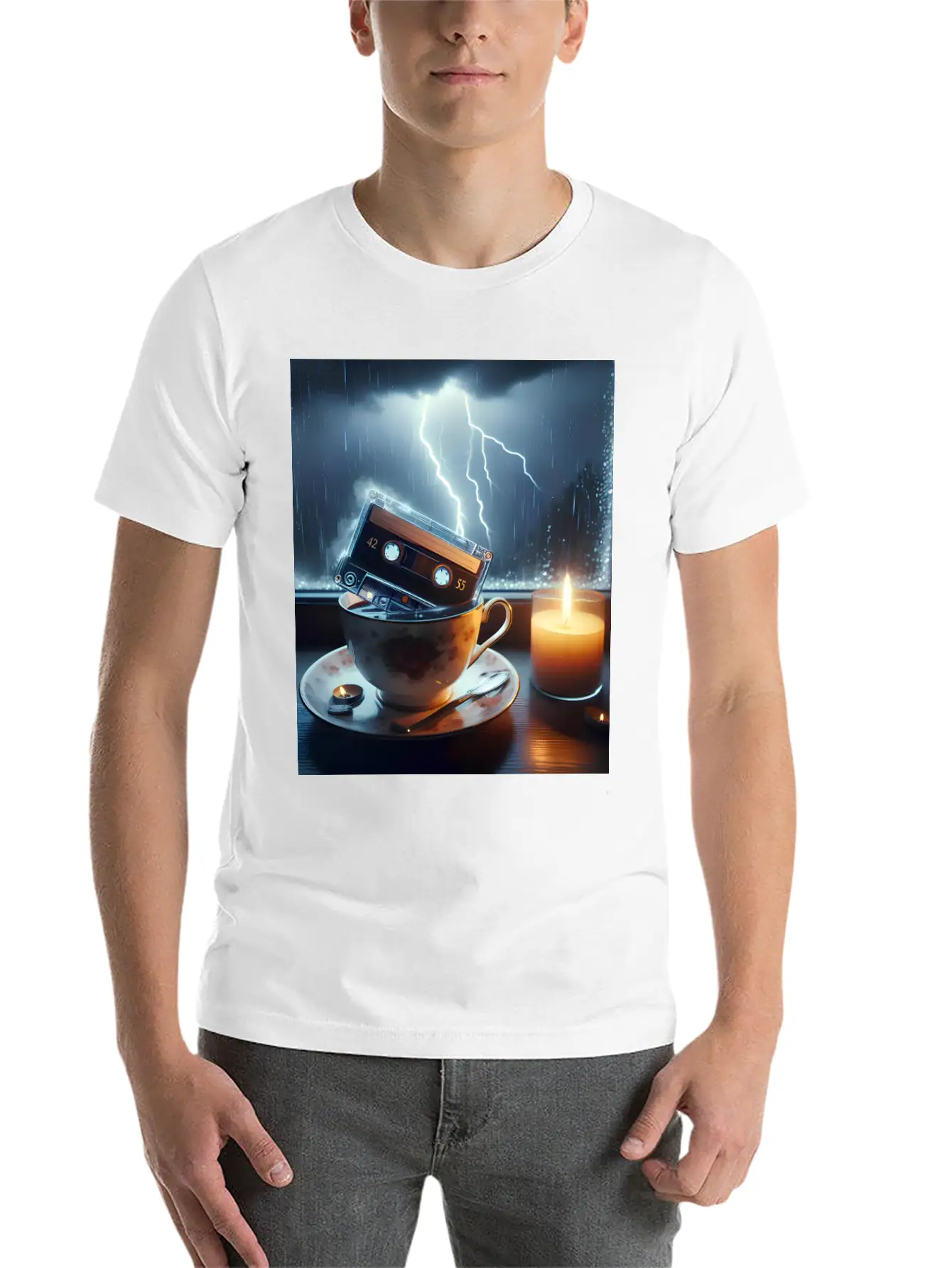 A Teacup In A Storm Unisex Short Sleeve Soft Cotton T-Shirt – Casual Everyday Wear