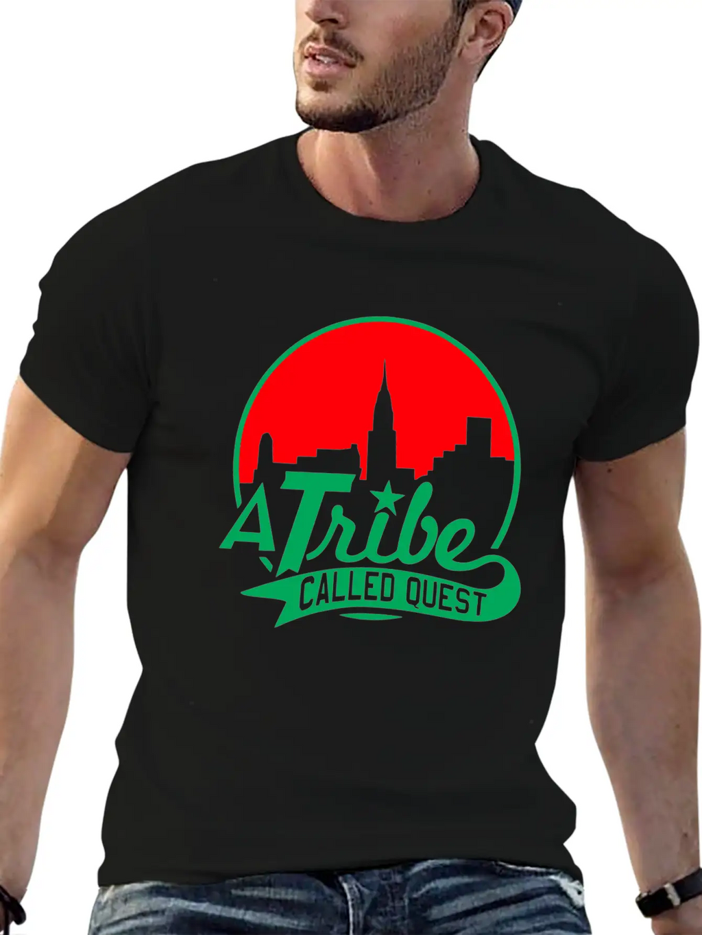 A_tribe_called_quest_green_red Essential Cotton Tee For Daily Outfits – Unisex Style