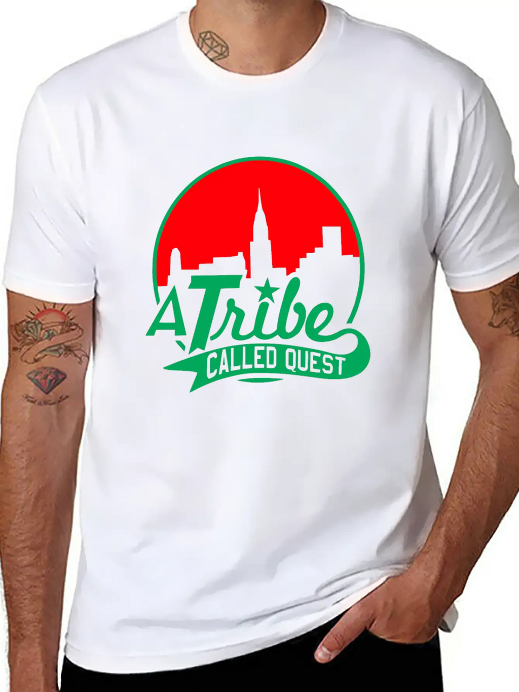 A_tribe_called_quest_green_red Essential Cotton Tee For Daily Outfits – Unisex Style