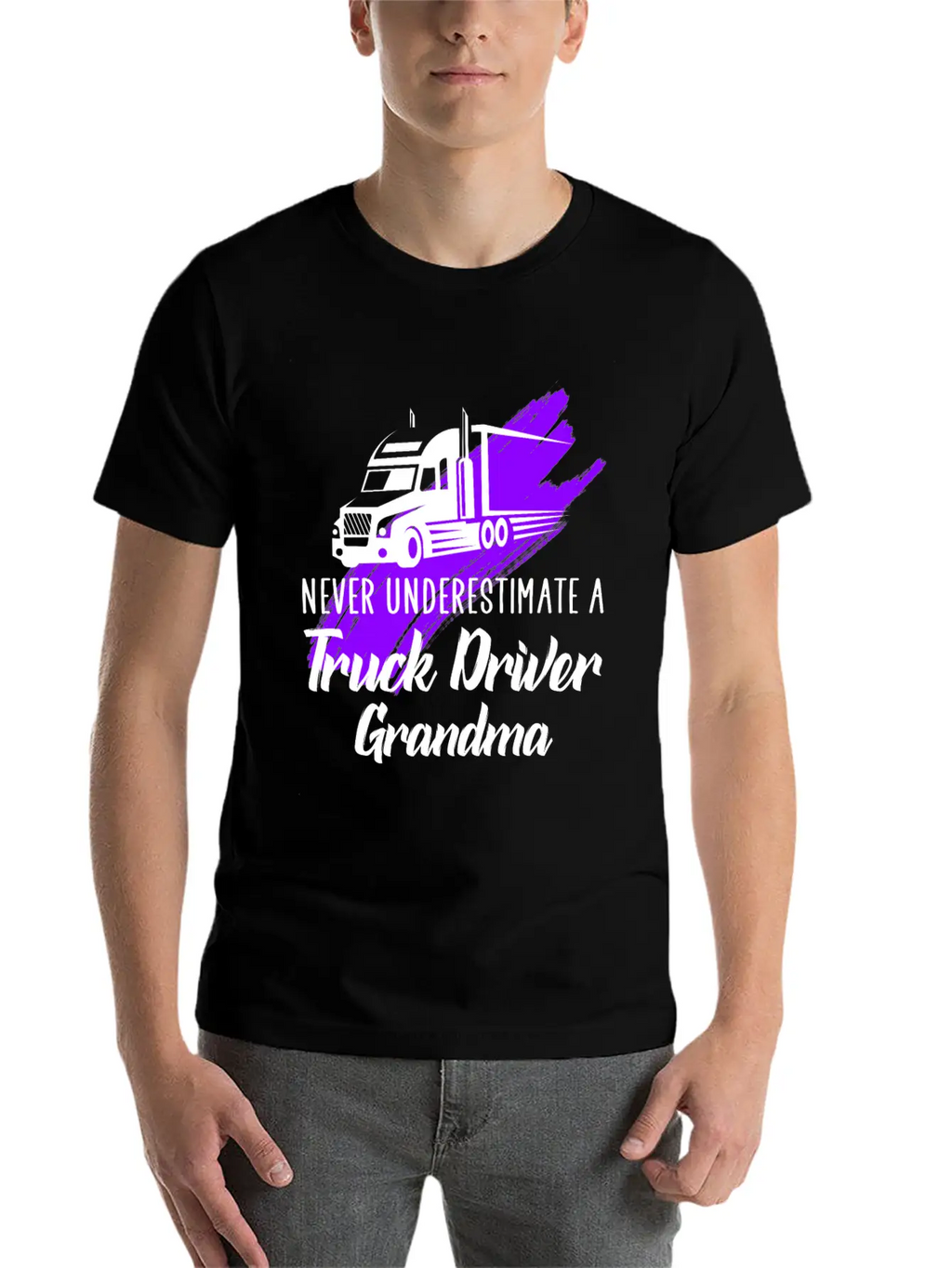 A Truck Driver Grandma Unisex Casual T-Shirt – Clean Design For Daily Comfort