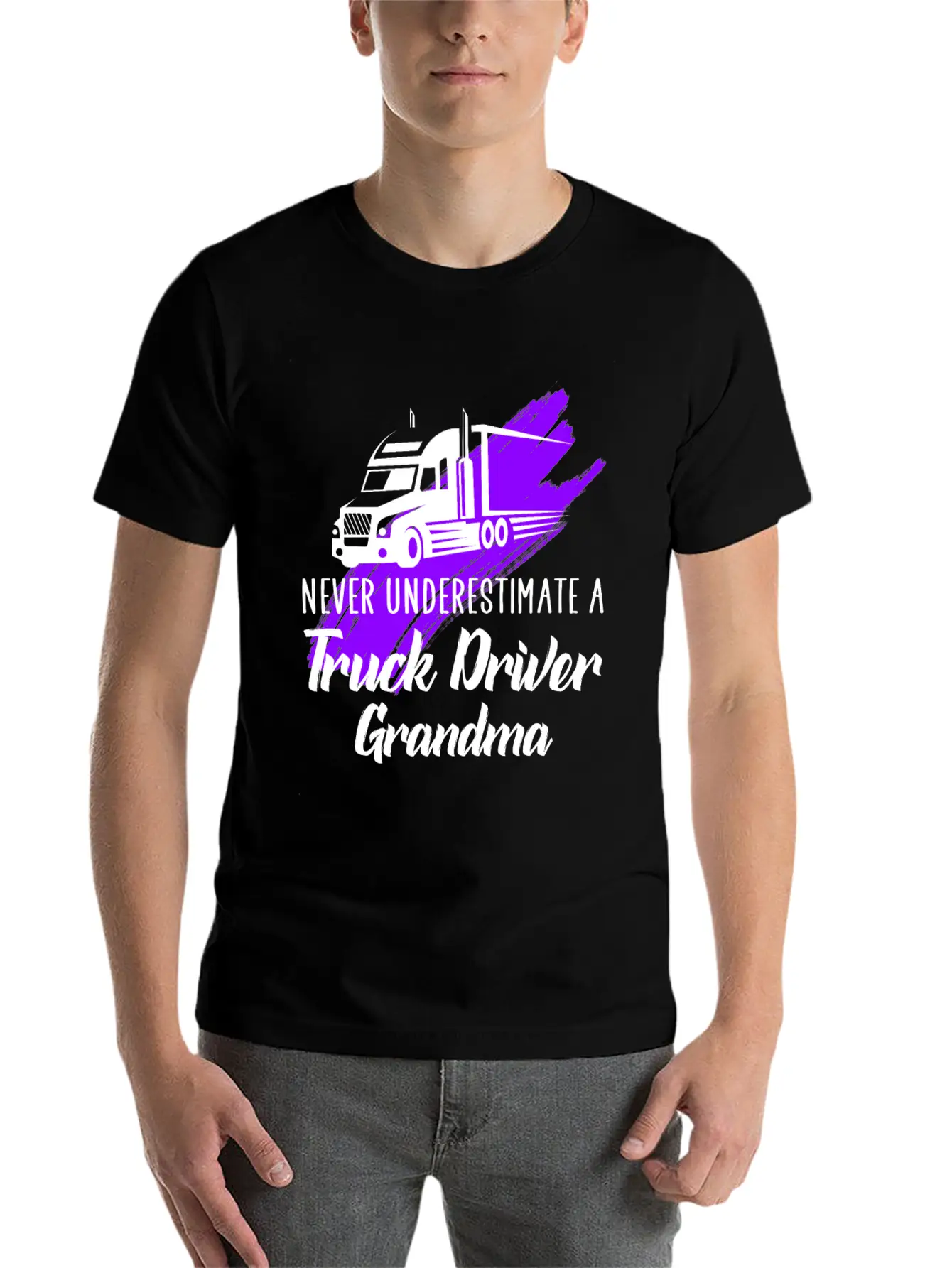 A Truck Driver Grandma Unisex Casual T-Shirt – Clean Design For Daily Comfort