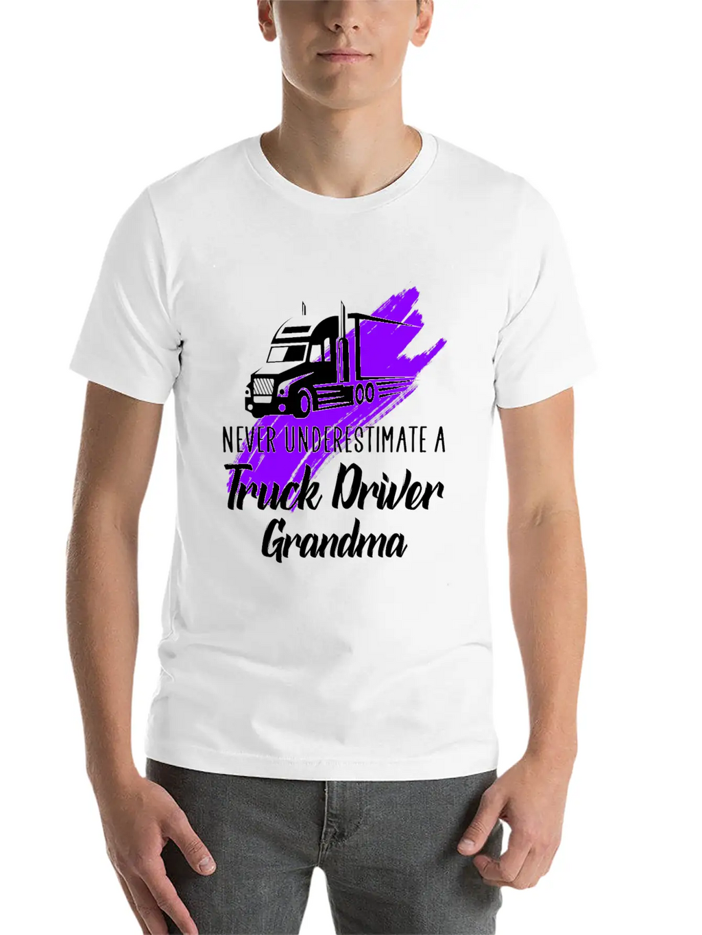 A Truck Driver Grandma Unisex Casual T-Shirt – Clean Design For Daily Comfort