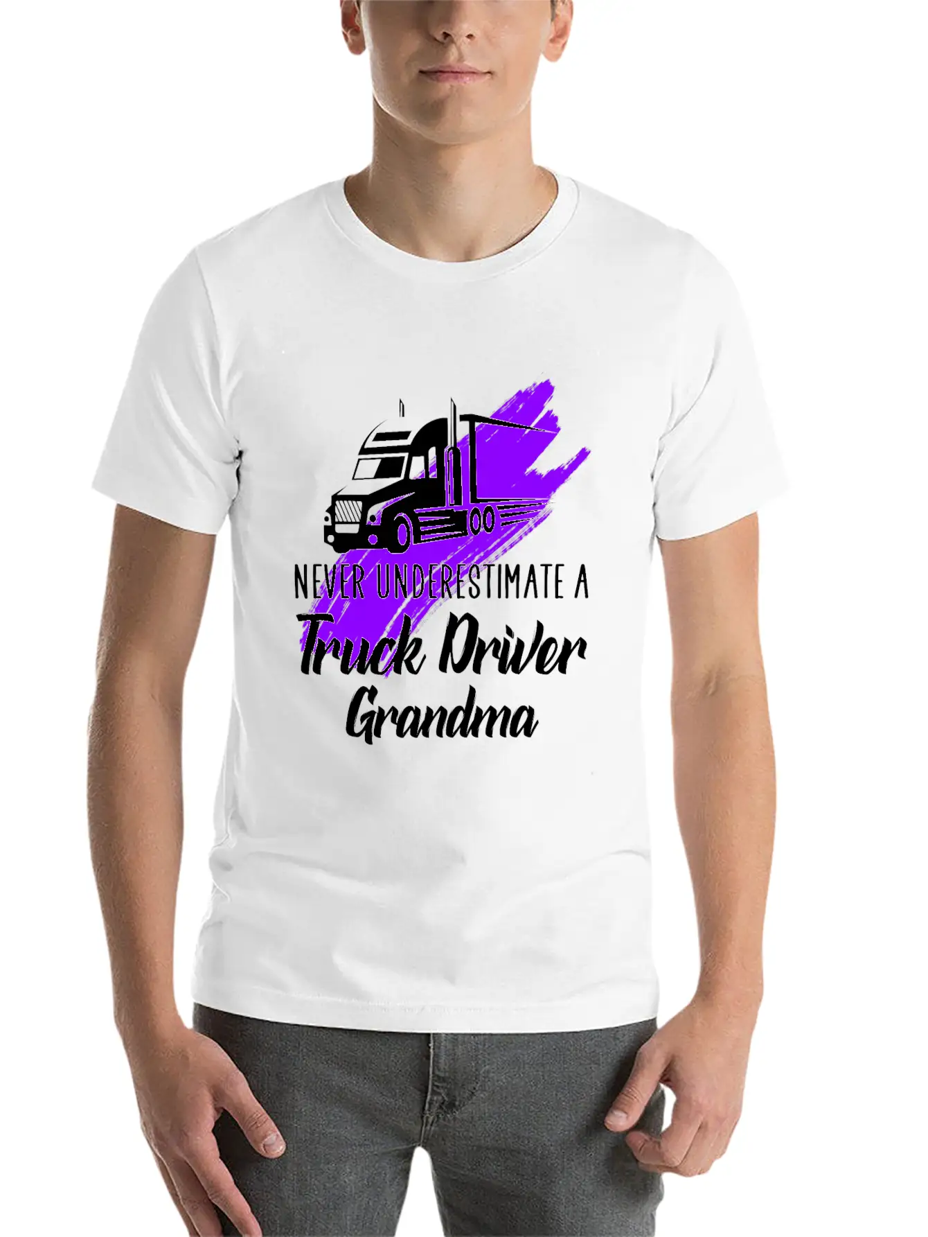 A Truck Driver Grandma Unisex Casual T-Shirt – Clean Design For Daily Comfort