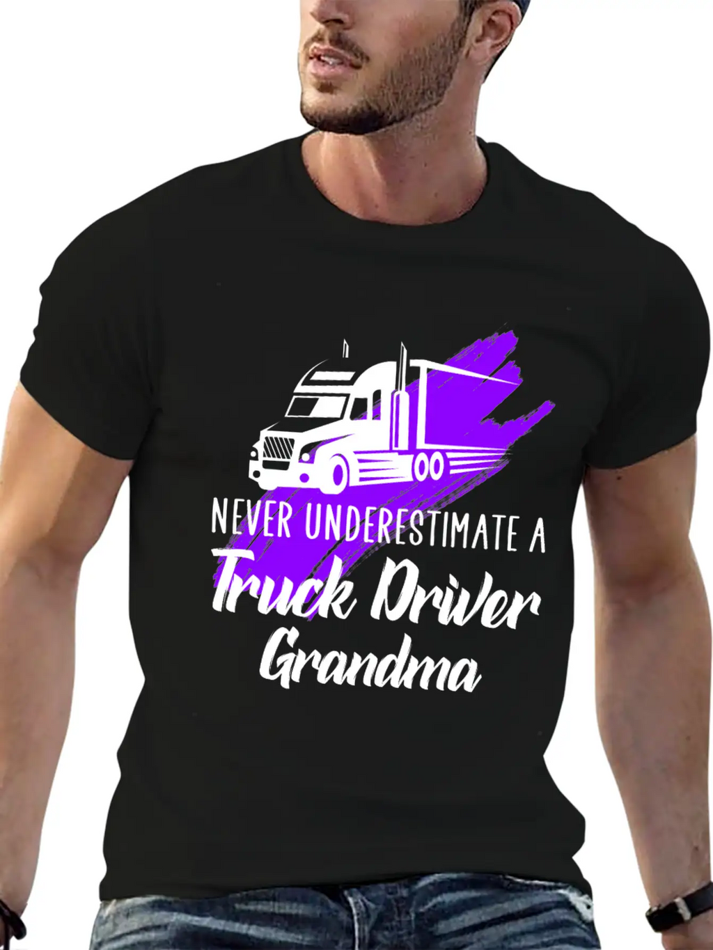 A Truck Driver Grandma Unisex Casual T-Shirt – Clean Design For Daily Comfort