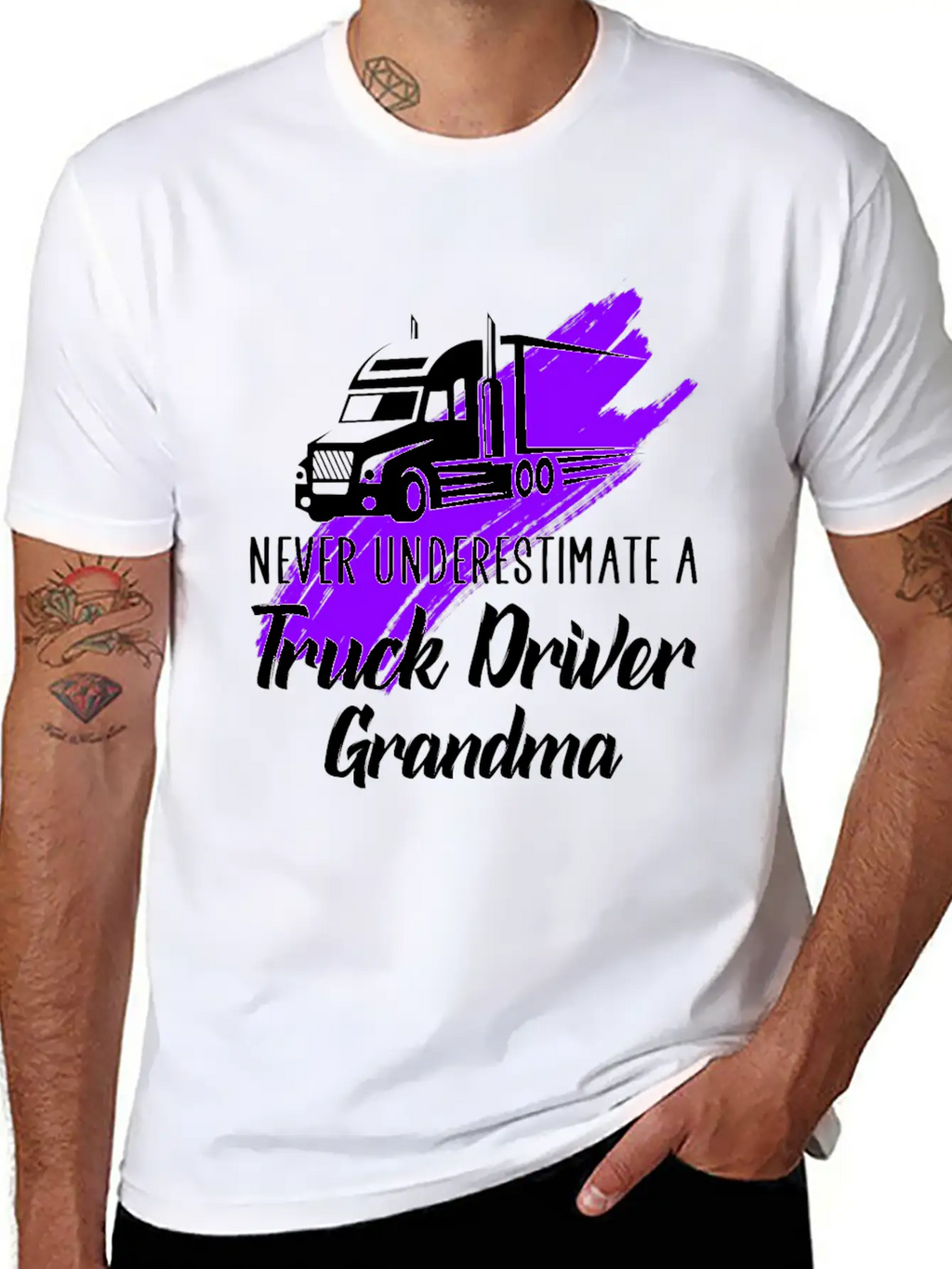 A Truck Driver Grandma Unisex Casual T-Shirt – Clean Design For Daily Comfort
