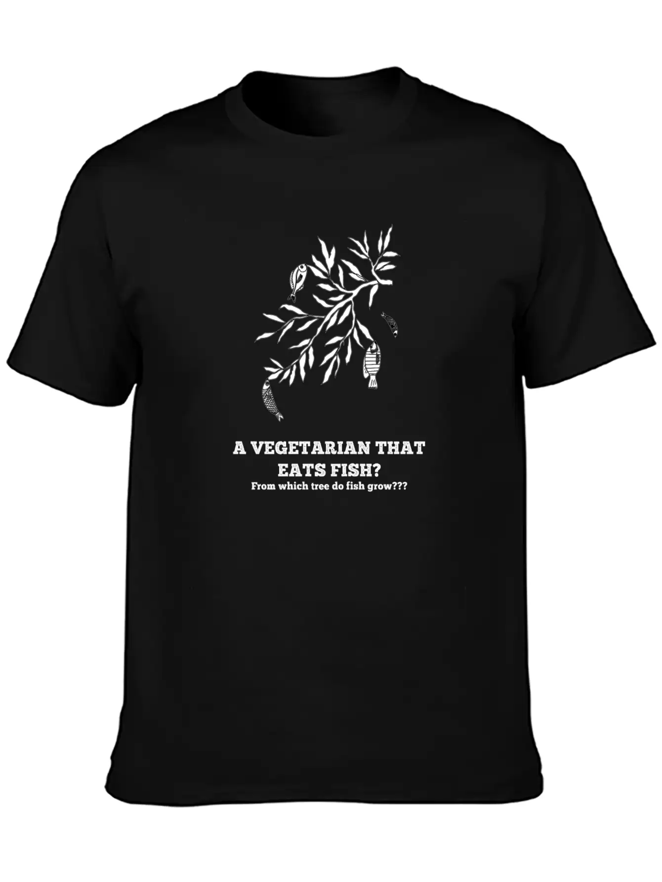 A Vegetarian That Eats Fish? Breathable Soft Cotton T-Shirt – Timeless Casual Look