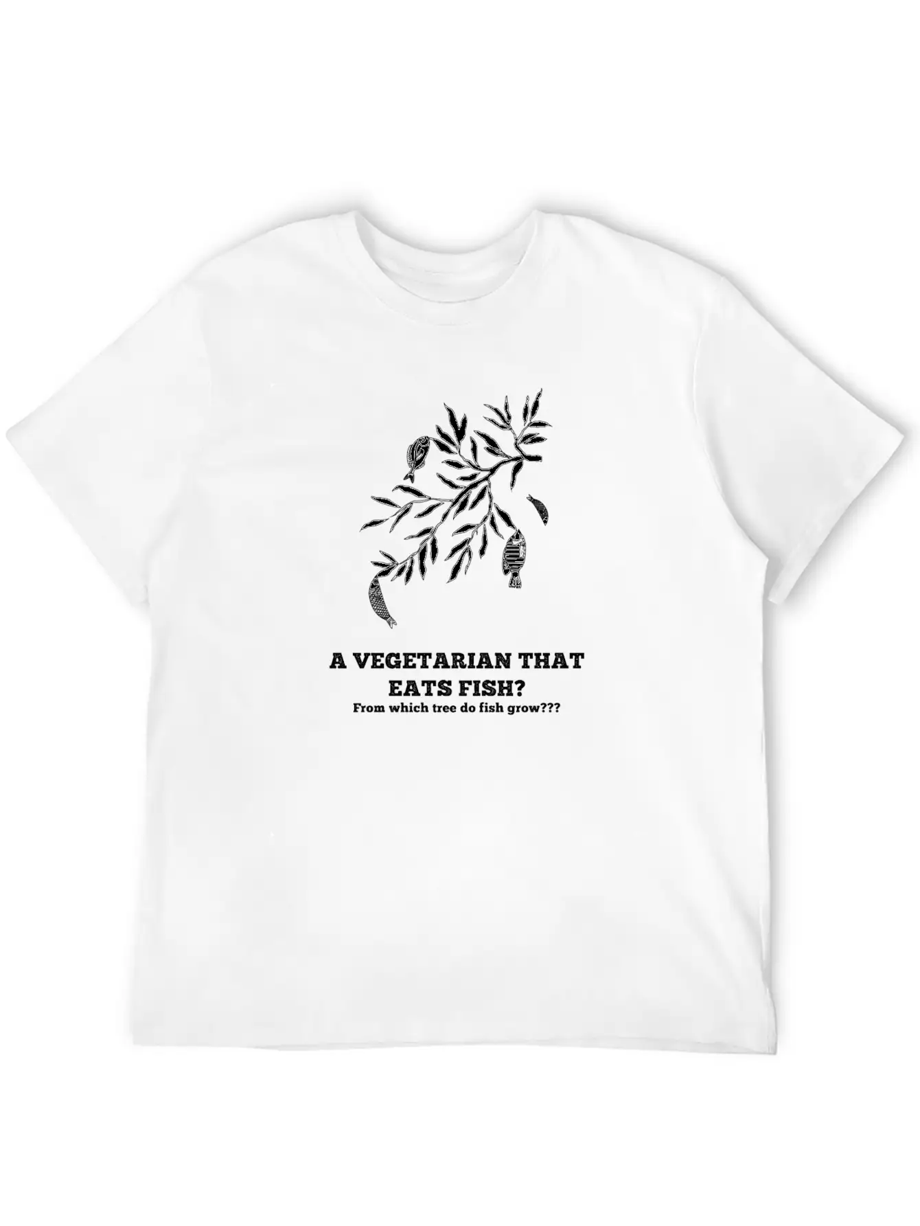 A Vegetarian That Eats Fish? Breathable Soft Cotton T-Shirt – Timeless Casual Look