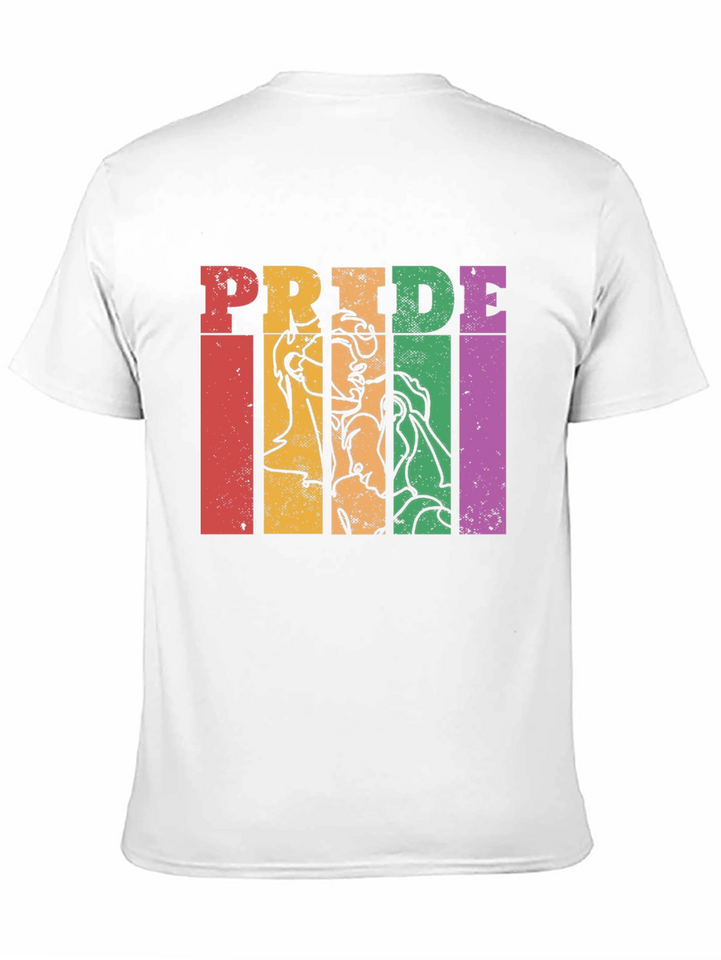 Pride Graphic Tee - Retro Rainbow Design