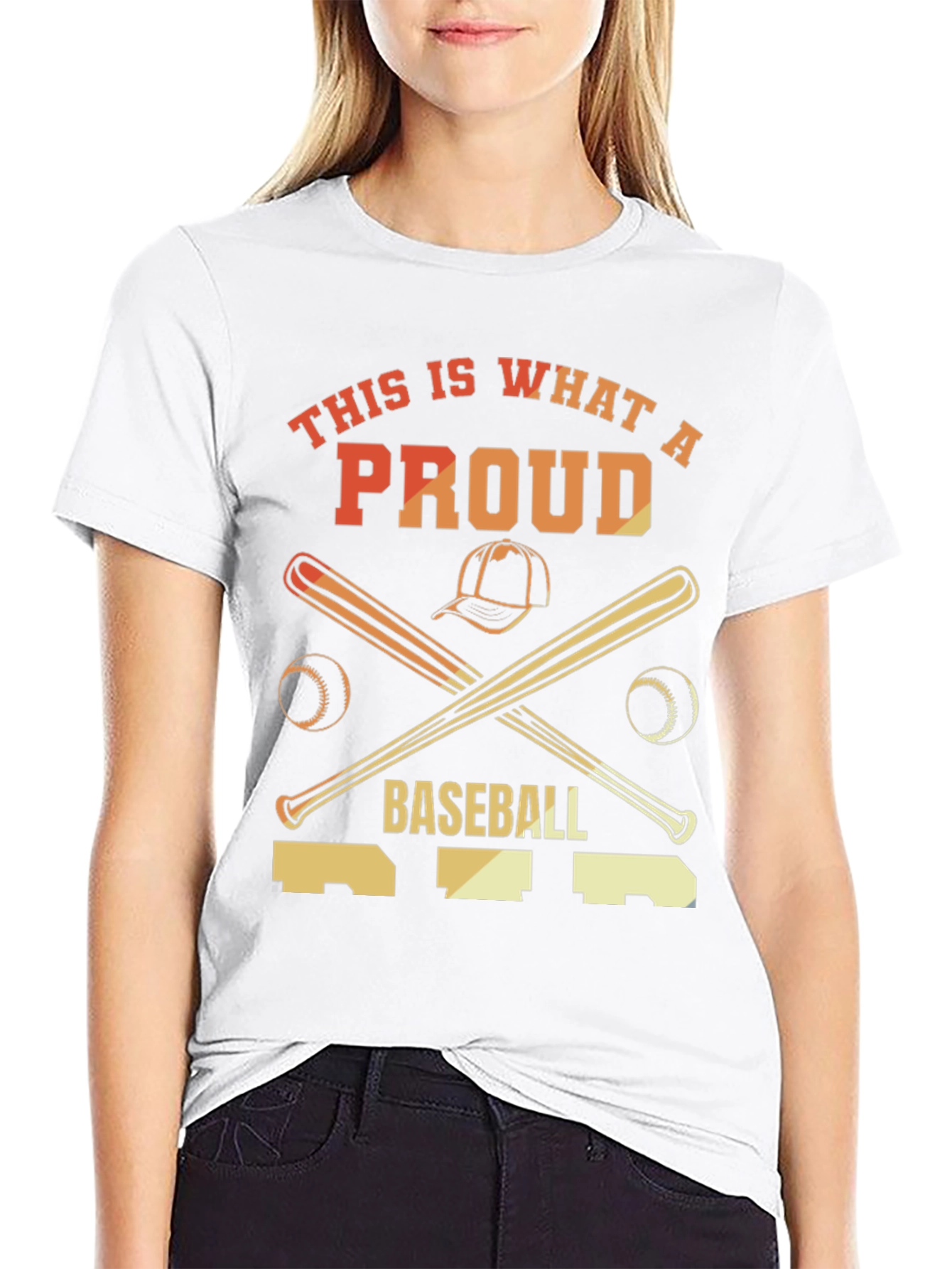 Proud Baseball T-Shirt - Baseball Bats & Hat Graphic Tee