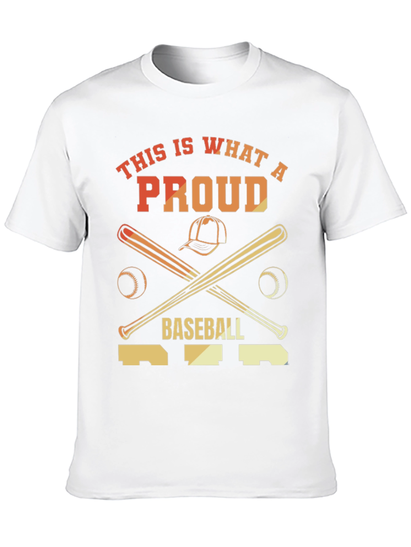 Proud Baseball T-Shirt - Baseball Bats & Hat Graphic Tee