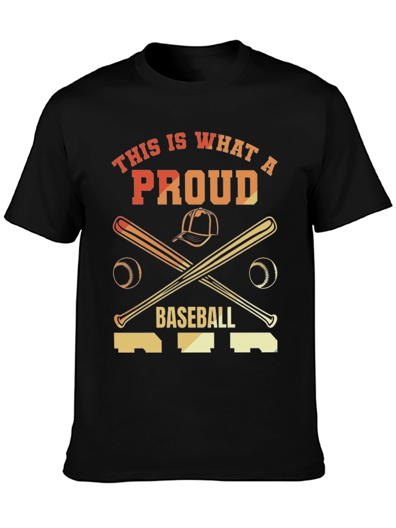Proud Baseball T-Shirt - Baseball Bats & Hat Graphic Tee