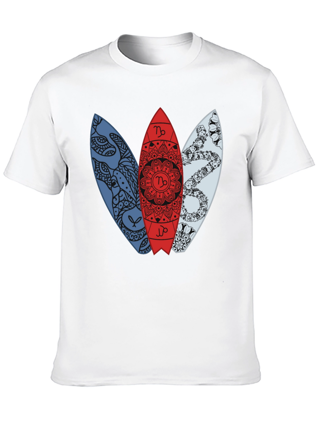 Surfboard Zodiac T-Shirt - Capricorn Design