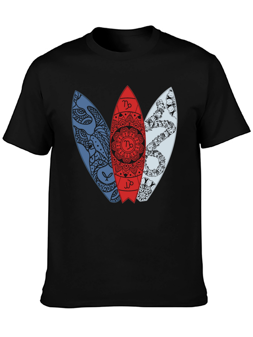 Surfboard Zodiac T-Shirt - Capricorn Design