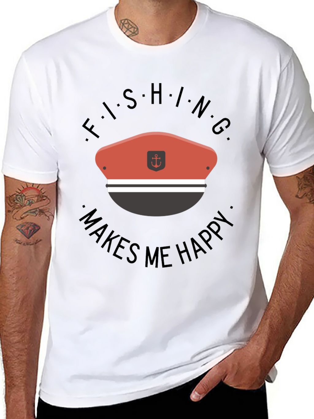 Fishing Makes Me Happy T-Shirt