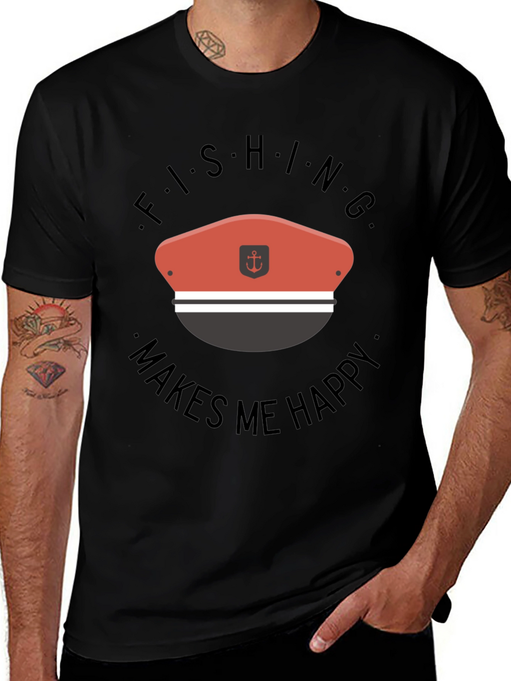 Fishing Makes Me Happy T-Shirt