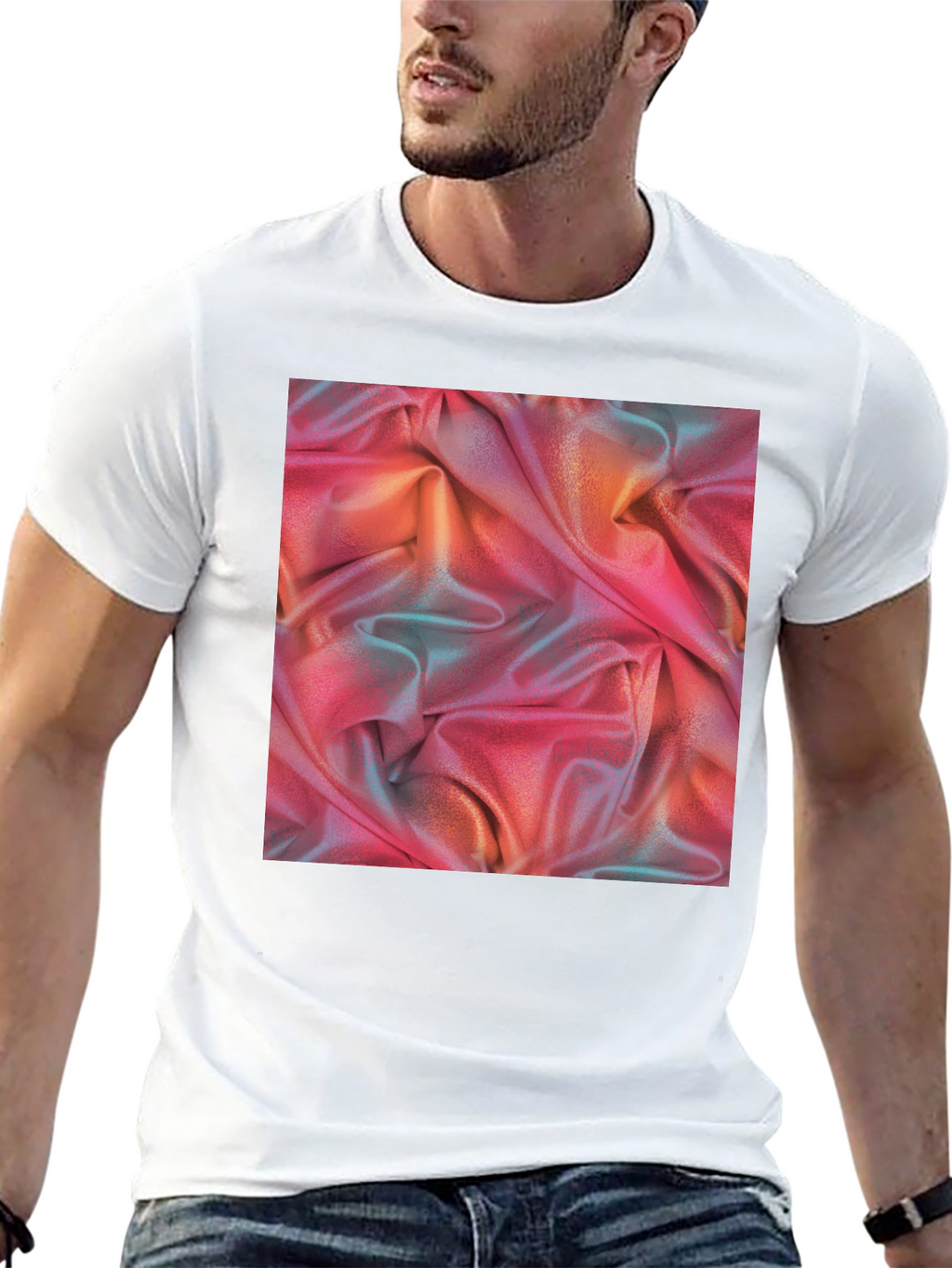 Abstract Fabric Texture Graphic Tee