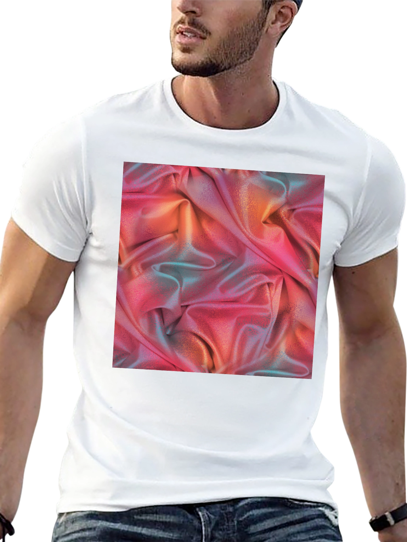 Abstract Fabric Texture Graphic Tee