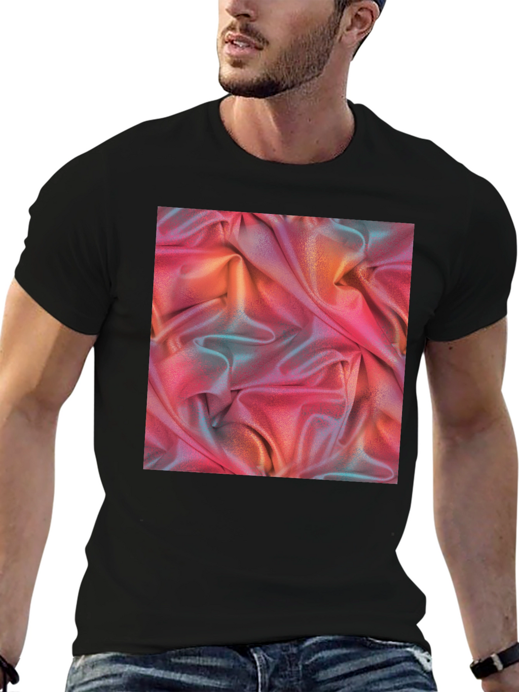Abstract Fabric Texture Graphic Tee