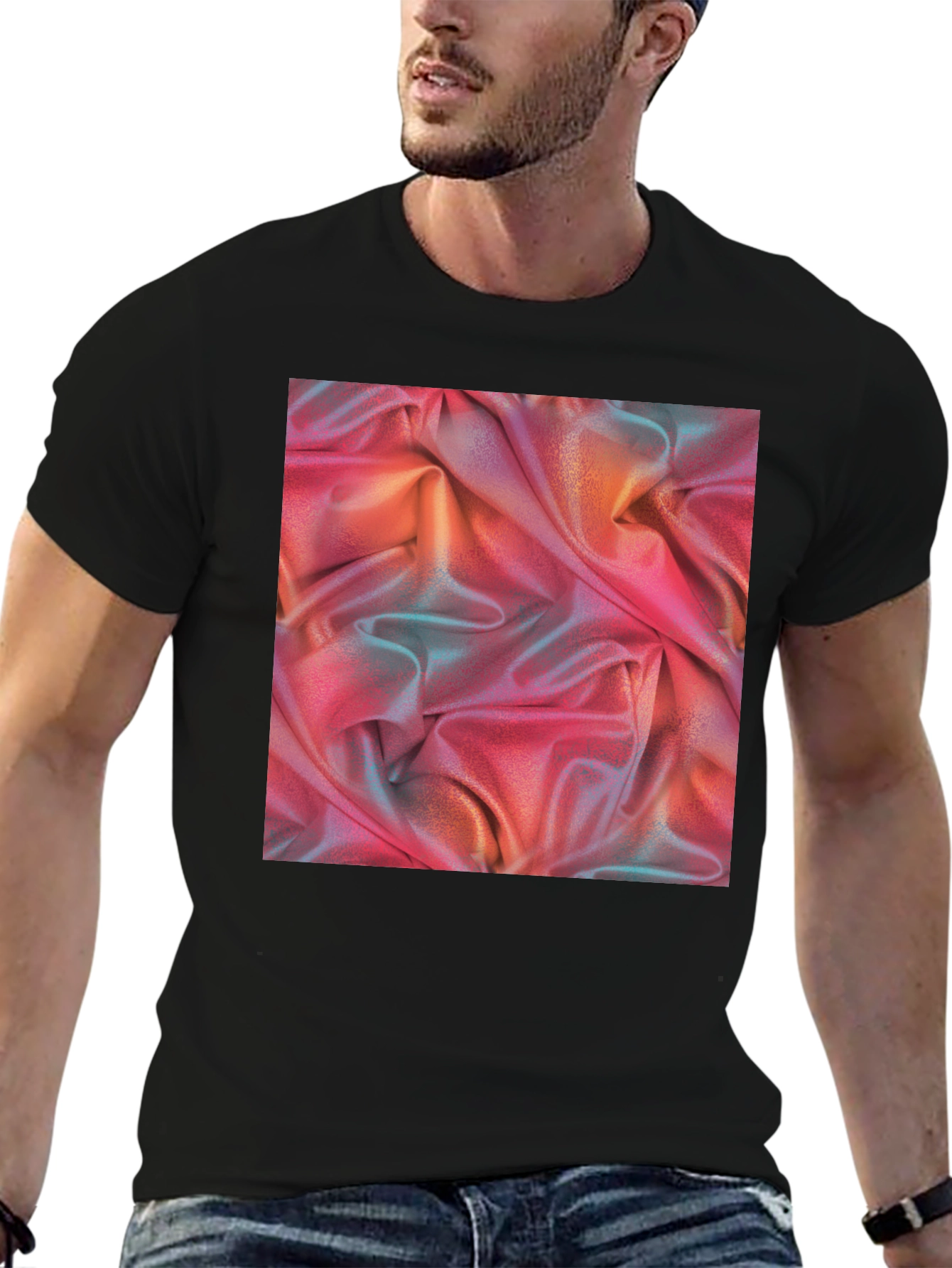 Abstract Fabric Texture Graphic Tee