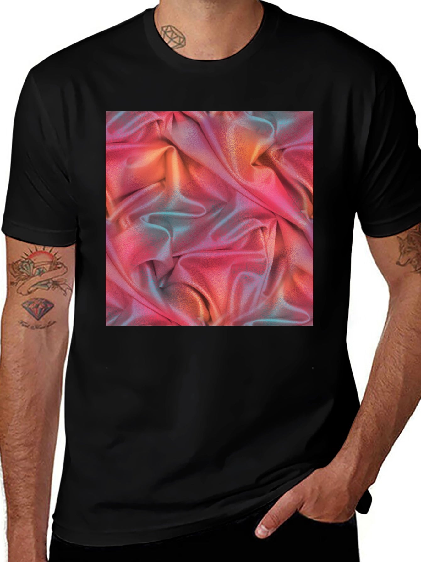 Abstract Fabric Texture Graphic Tee