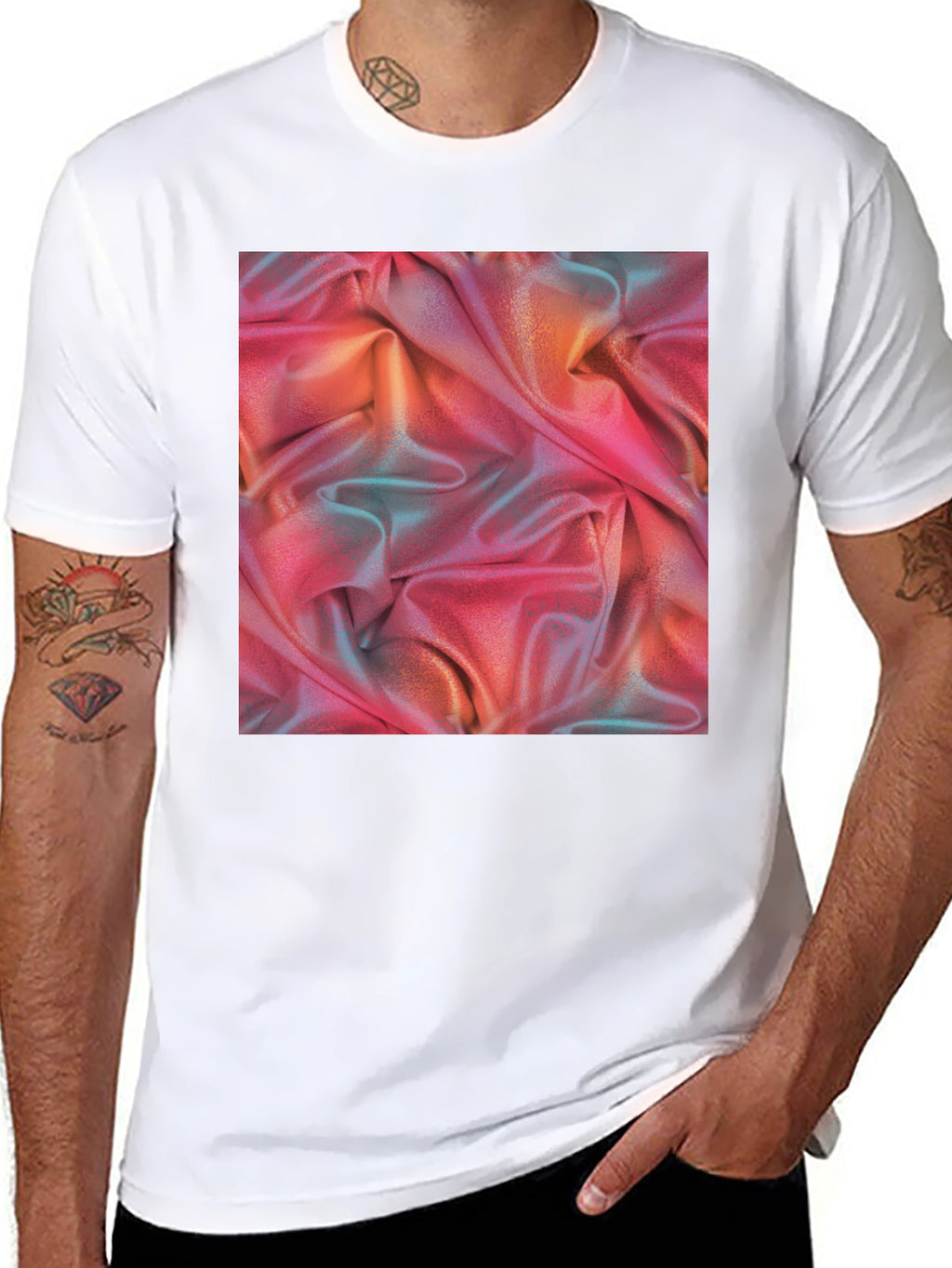 Abstract Fabric Texture Graphic Tee