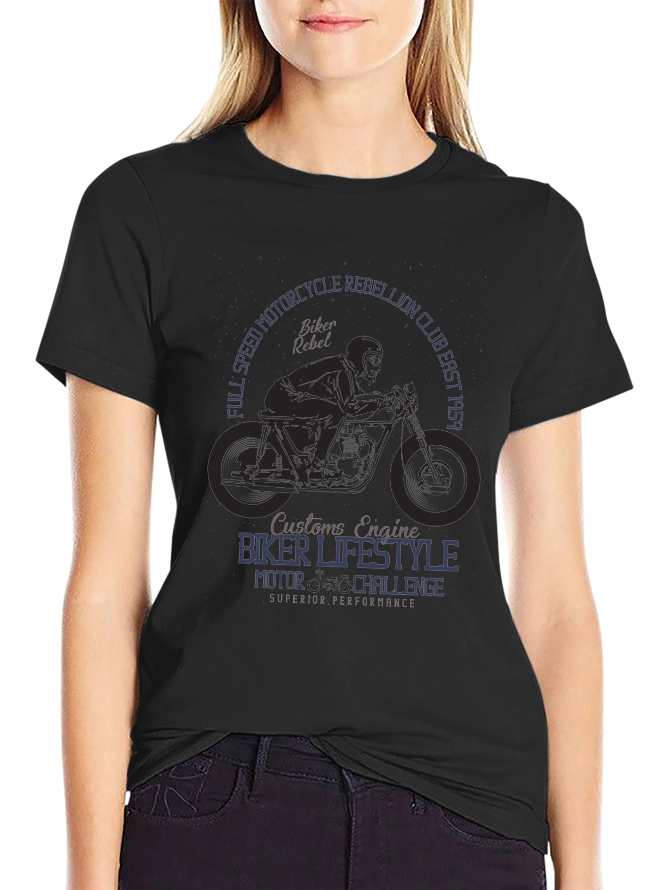Biker Lifestyle T-Shirt - Motorcycle Rebellion Club Design