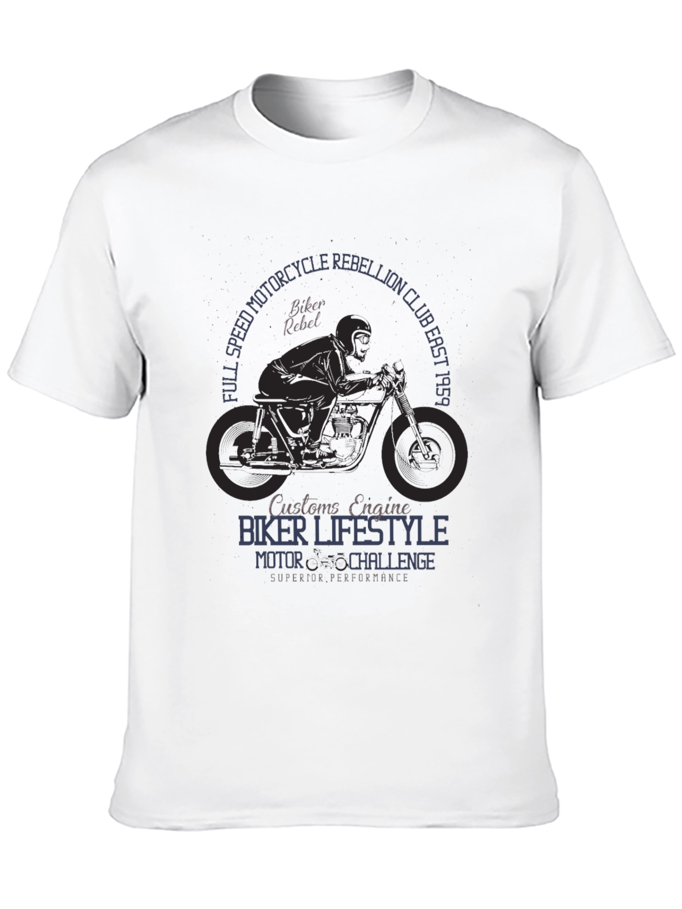 Biker Lifestyle T-Shirt - Motorcycle Rebellion Club Design