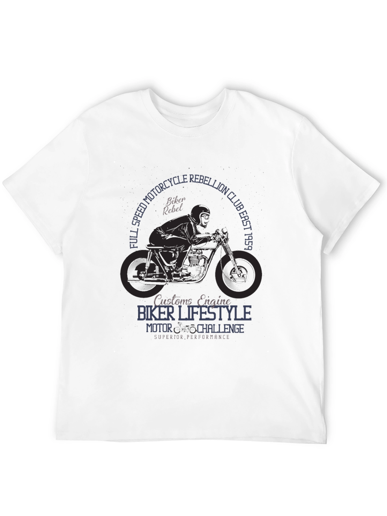 Biker Lifestyle T-Shirt - Motorcycle Rebellion Club Design