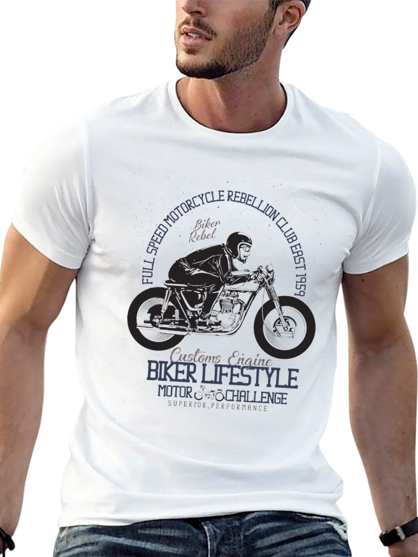 Biker Lifestyle T-Shirt - Motorcycle Rebellion Club Design