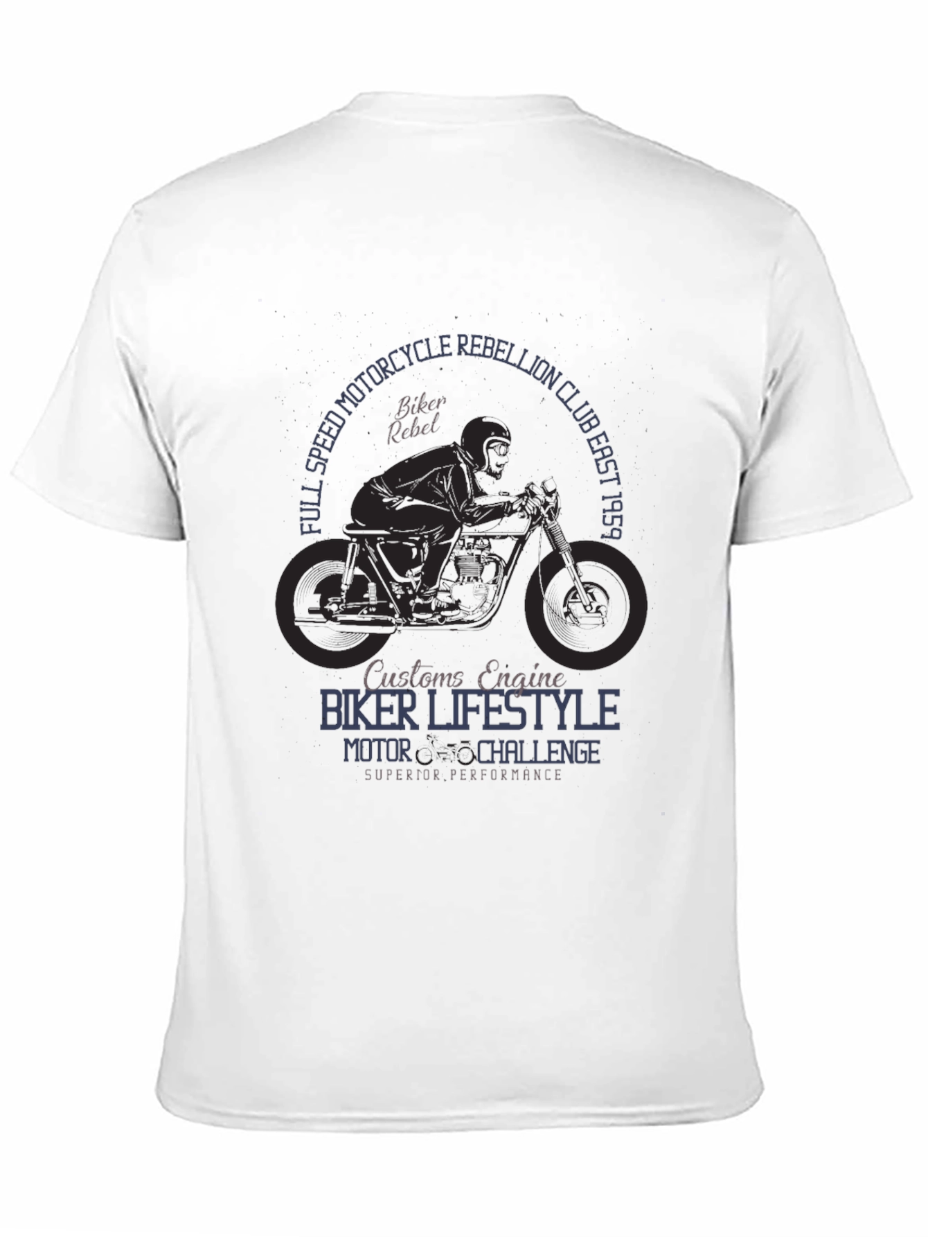 Biker Lifestyle T-Shirt - Motorcycle Rebellion Club Design