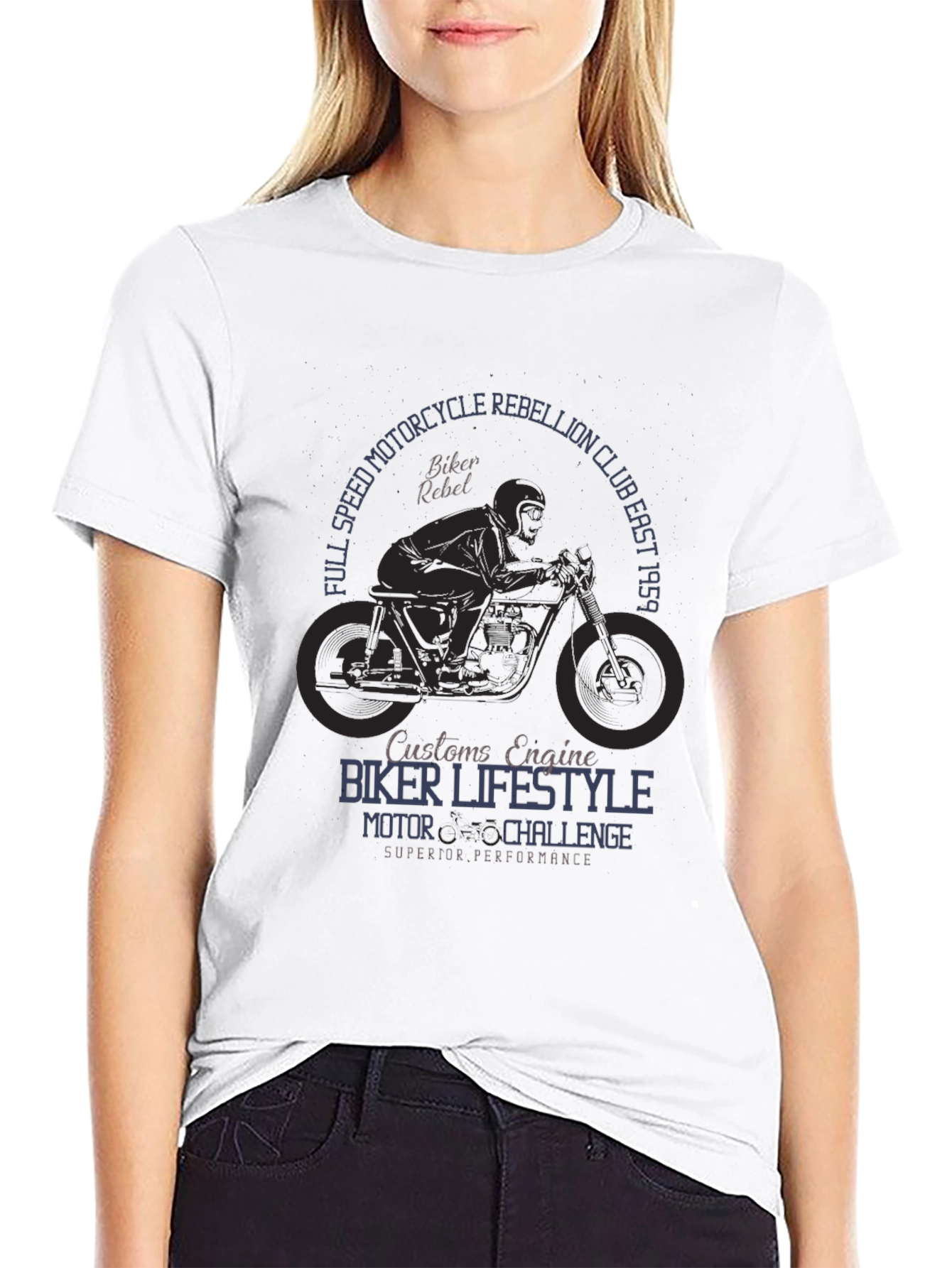 Biker Lifestyle T-Shirt - Motorcycle Rebellion Club Design
