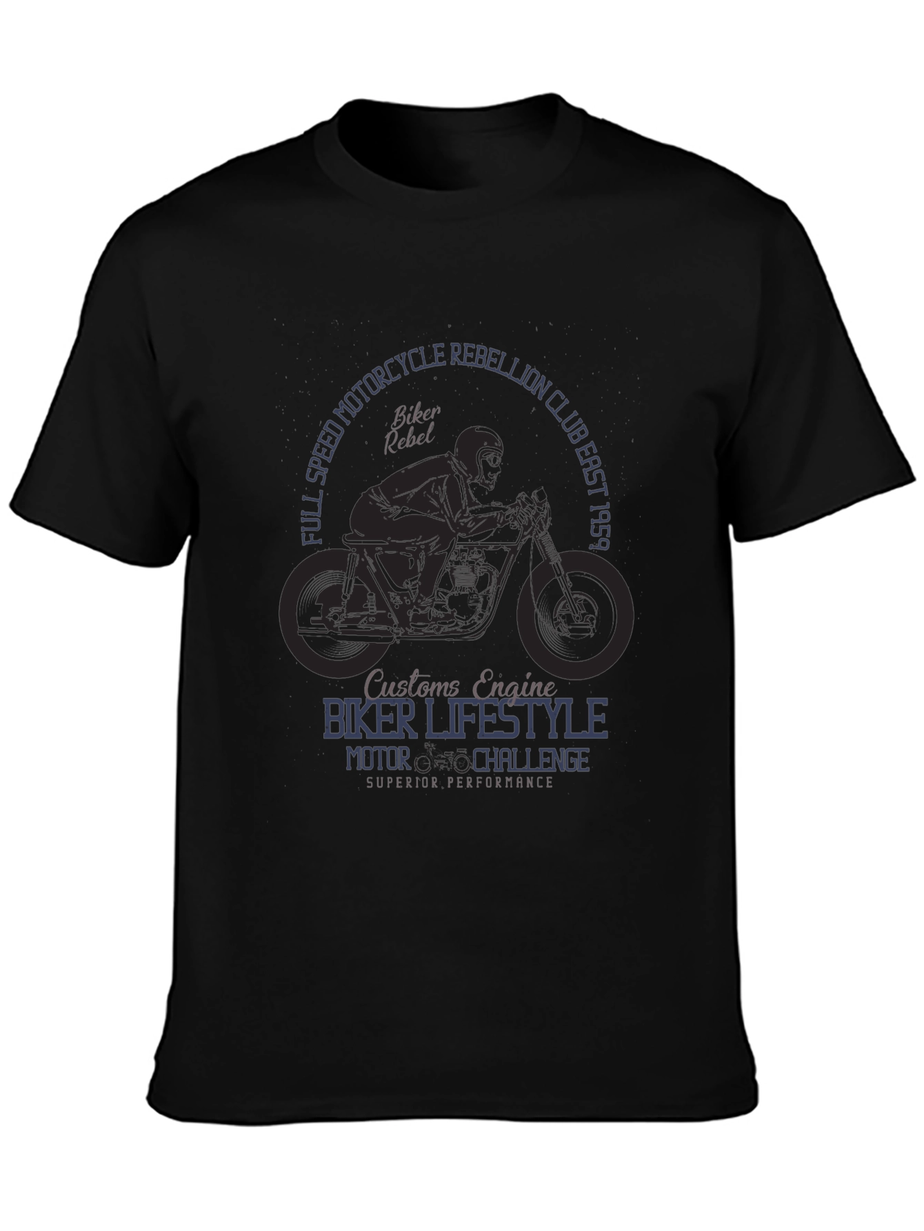 Biker Lifestyle T-Shirt - Motorcycle Rebellion Club Design