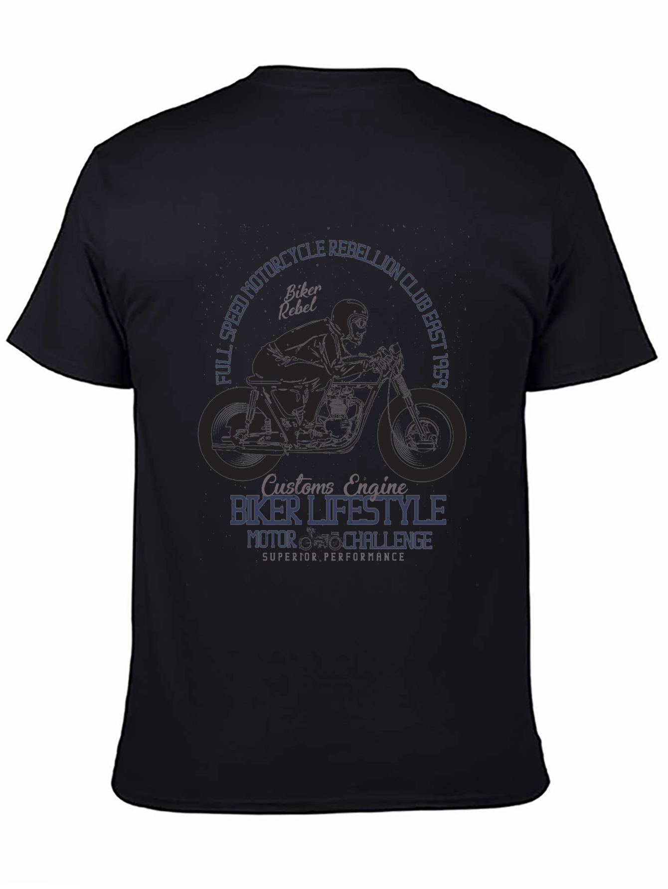 Biker Lifestyle T-Shirt - Motorcycle Rebellion Club Design